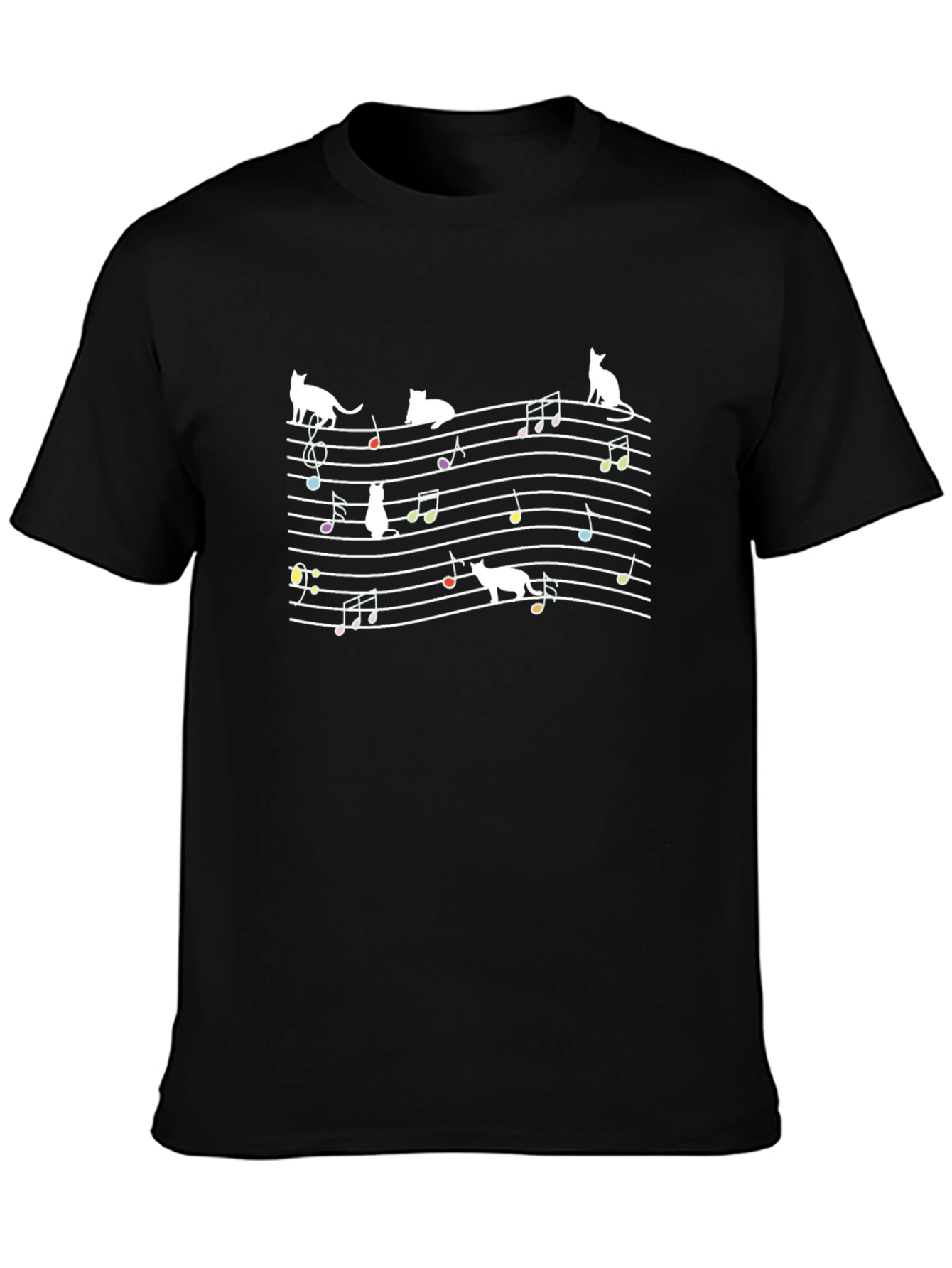Cat Music Note T-Shirt