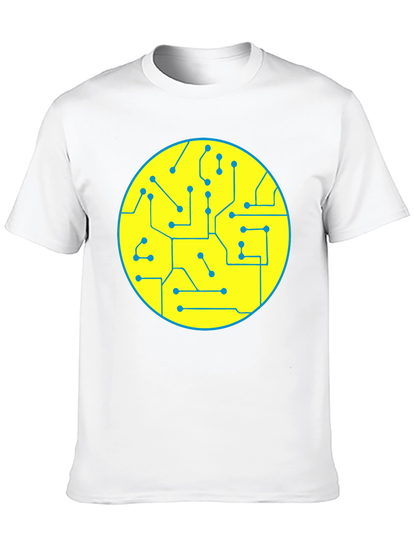 Circuit Board Graphic Tee - Black Cotton