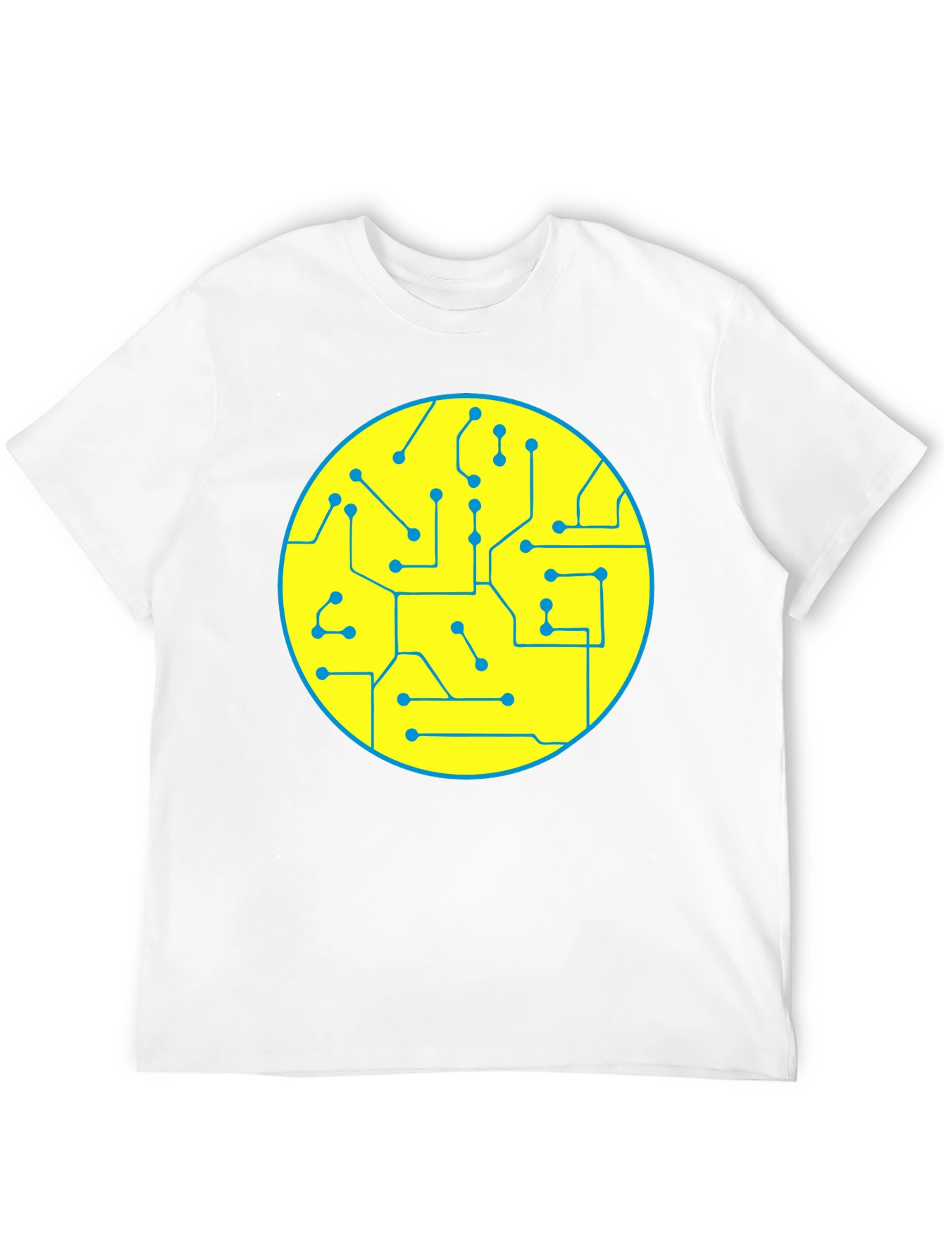 Circuit Board Graphic Tee - Black Cotton
