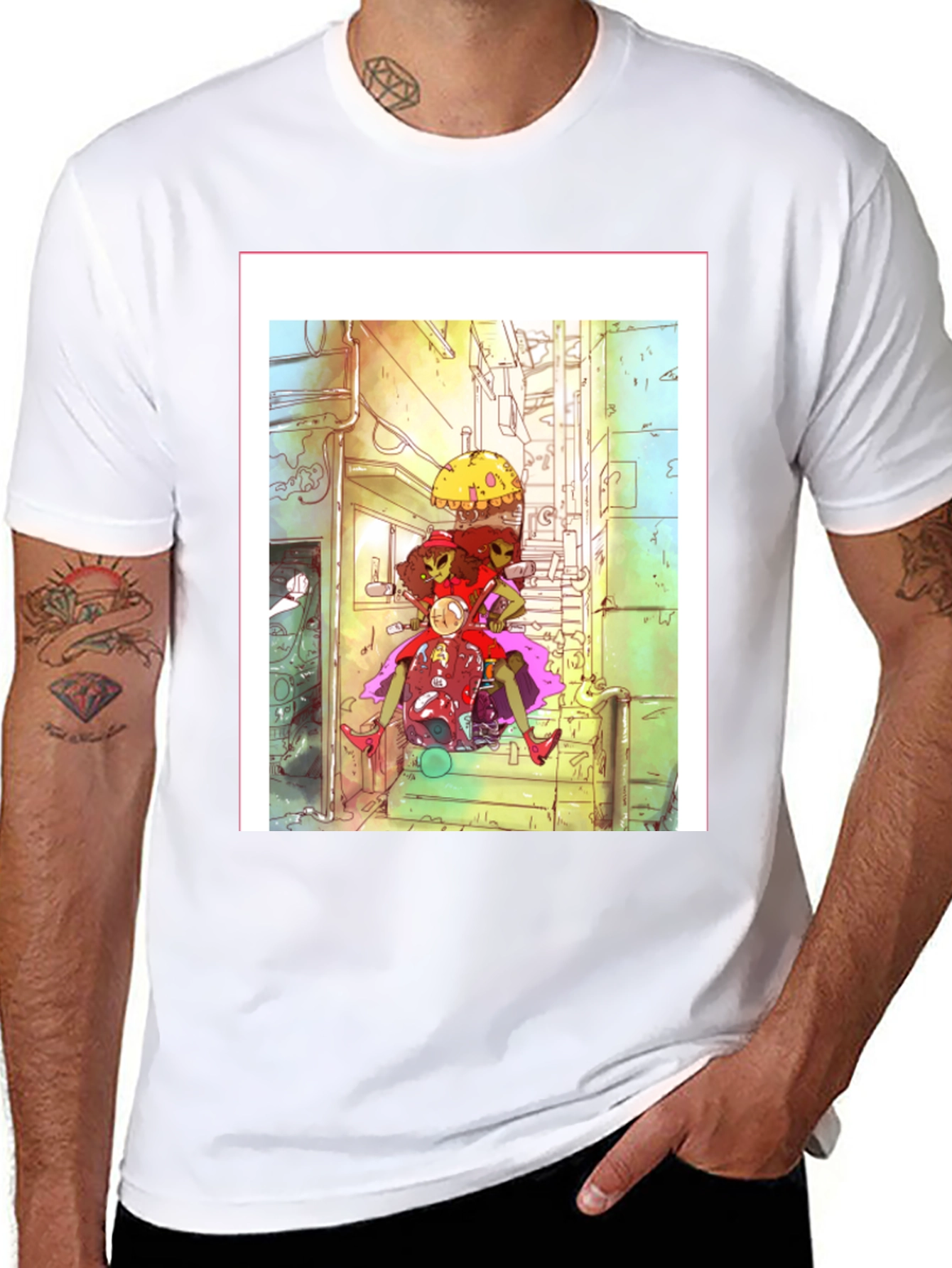 Urban Art T-Shirt - Cool Cartoon Graphic Tee