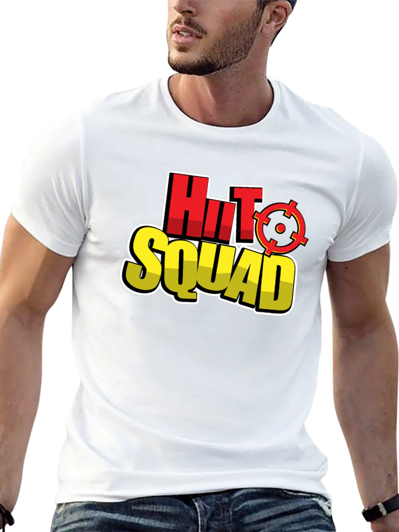 Hit Squad Graphic Tee - Black Cotton T-Shirt