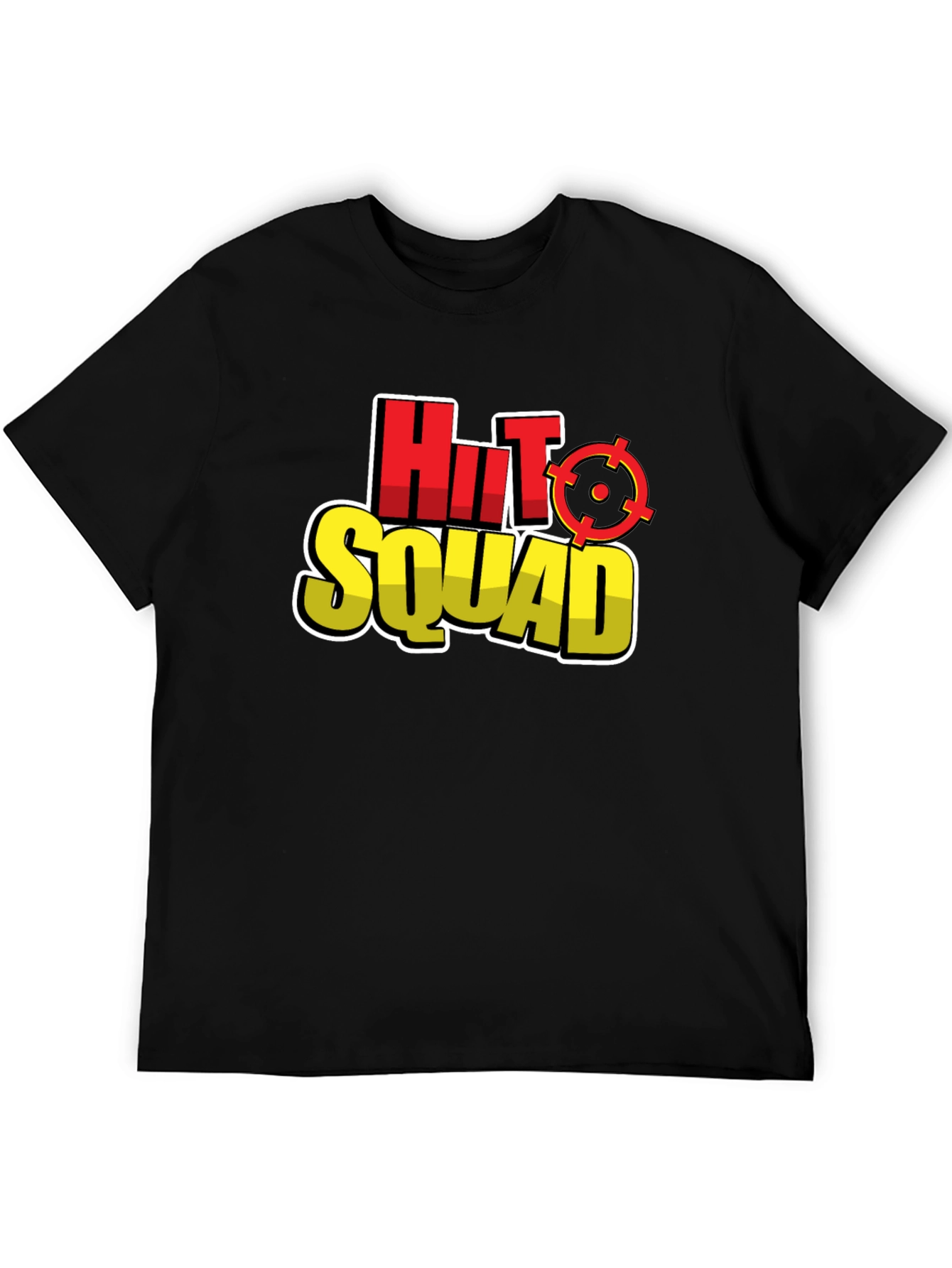 Hit Squad Graphic Tee - Black Cotton T-Shirt