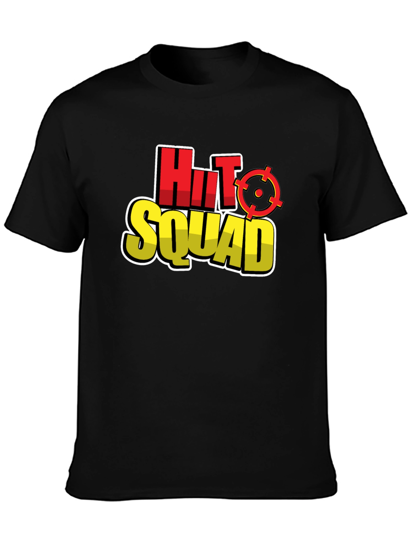 Hit Squad Graphic Tee - Black Cotton T-Shirt