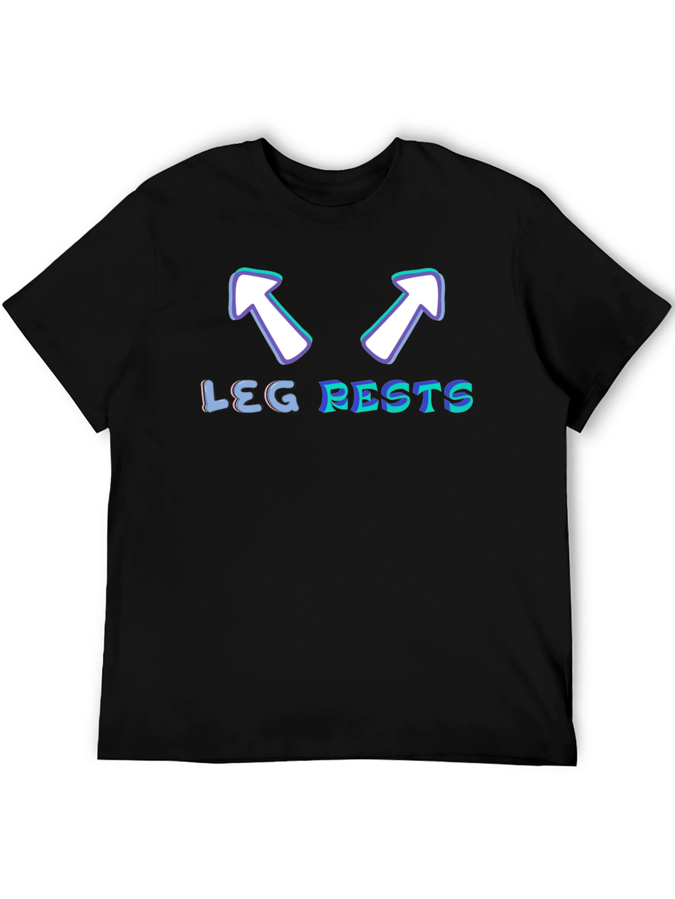 Leg Rests Graphic Tee - Funny Arrow Design