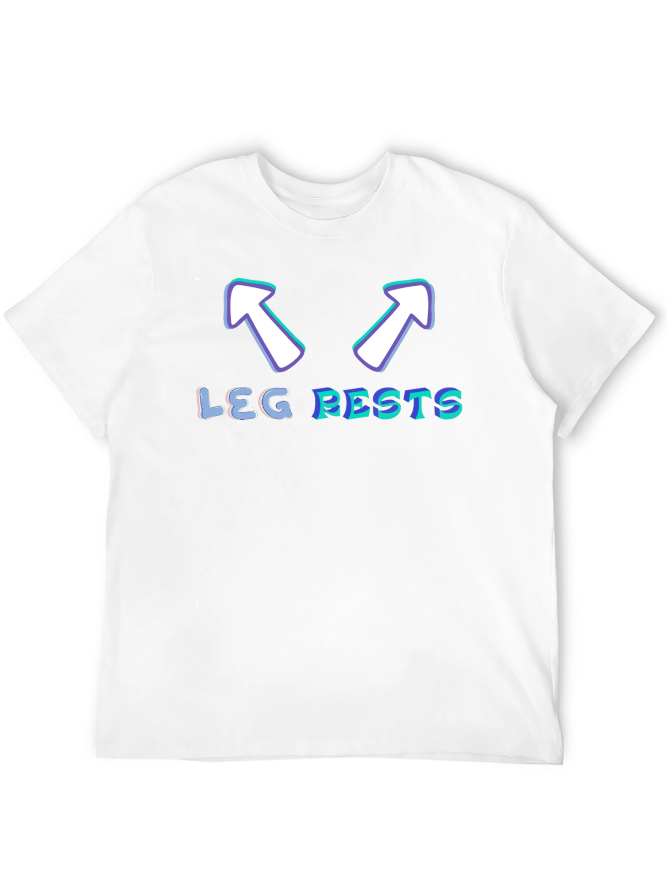 Leg Rests Graphic Tee - Funny Arrow Design