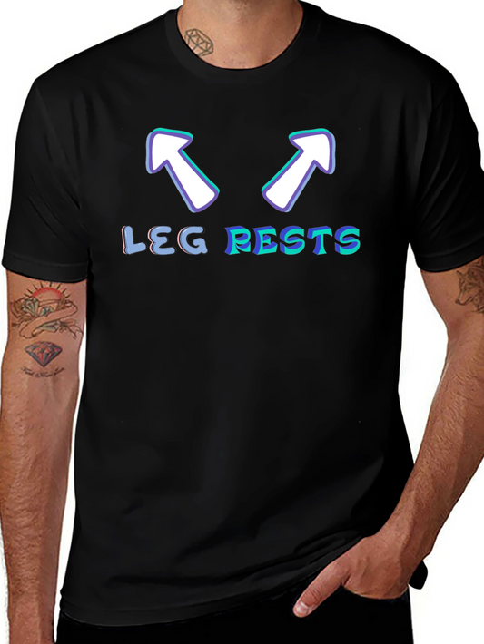 Leg Rests Graphic Tee - Funny Arrow Design