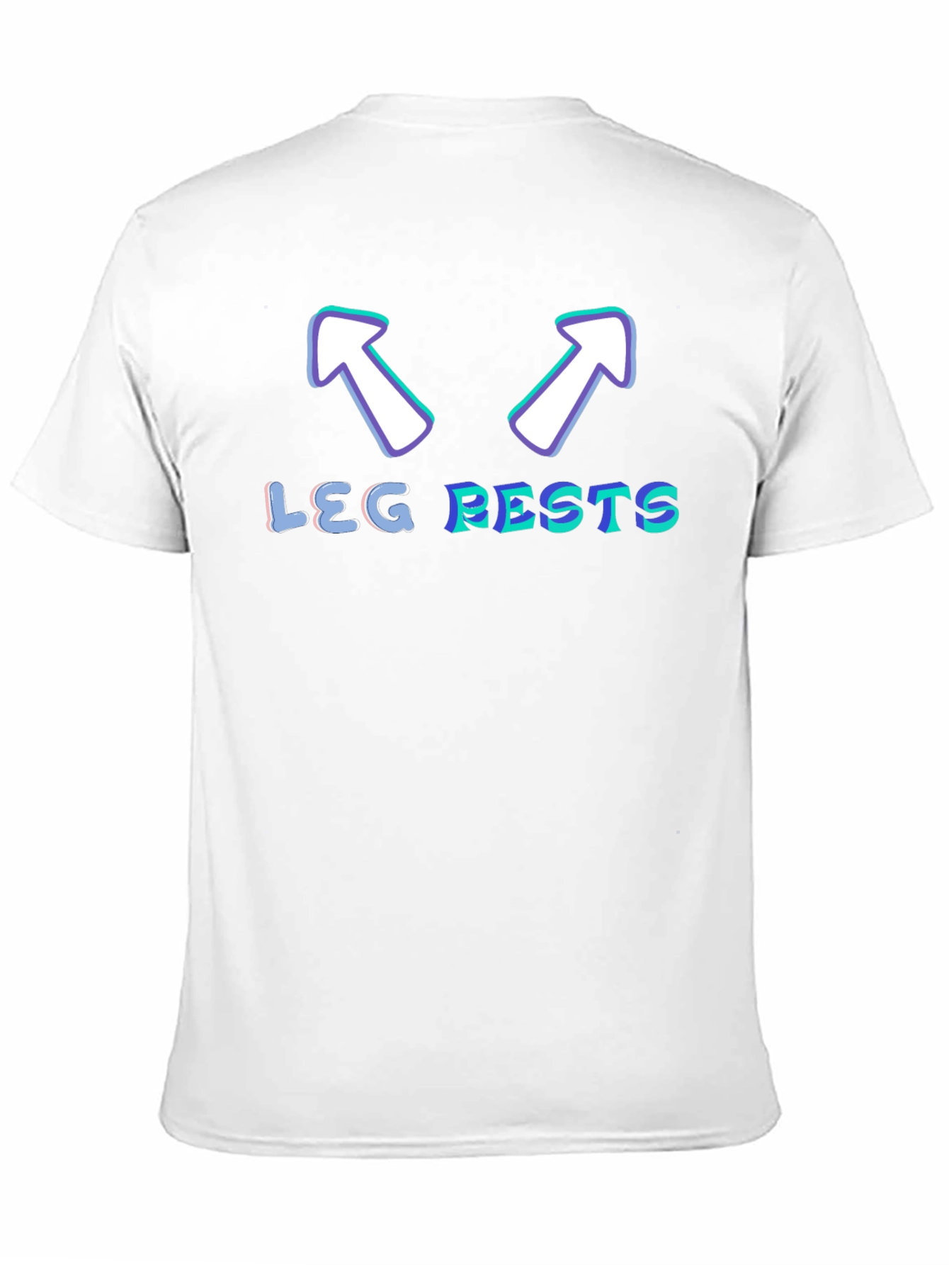 Leg Rests Graphic Tee - Funny Arrow Design