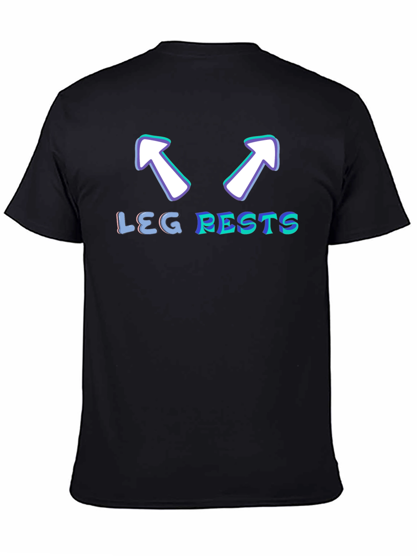 Leg Rests Graphic Tee - Funny Arrow Design