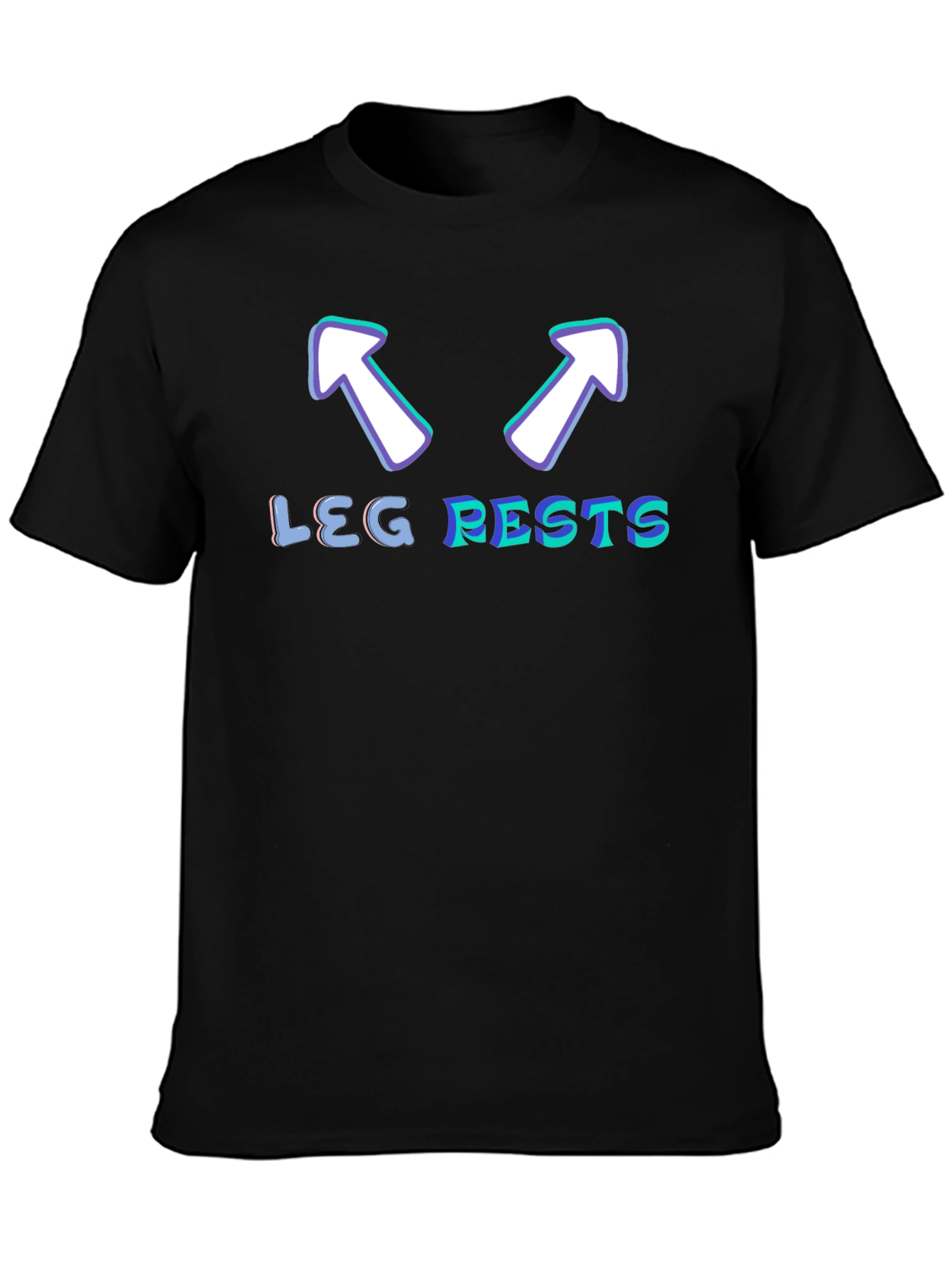 Leg Rests Graphic Tee - Funny Arrow Design