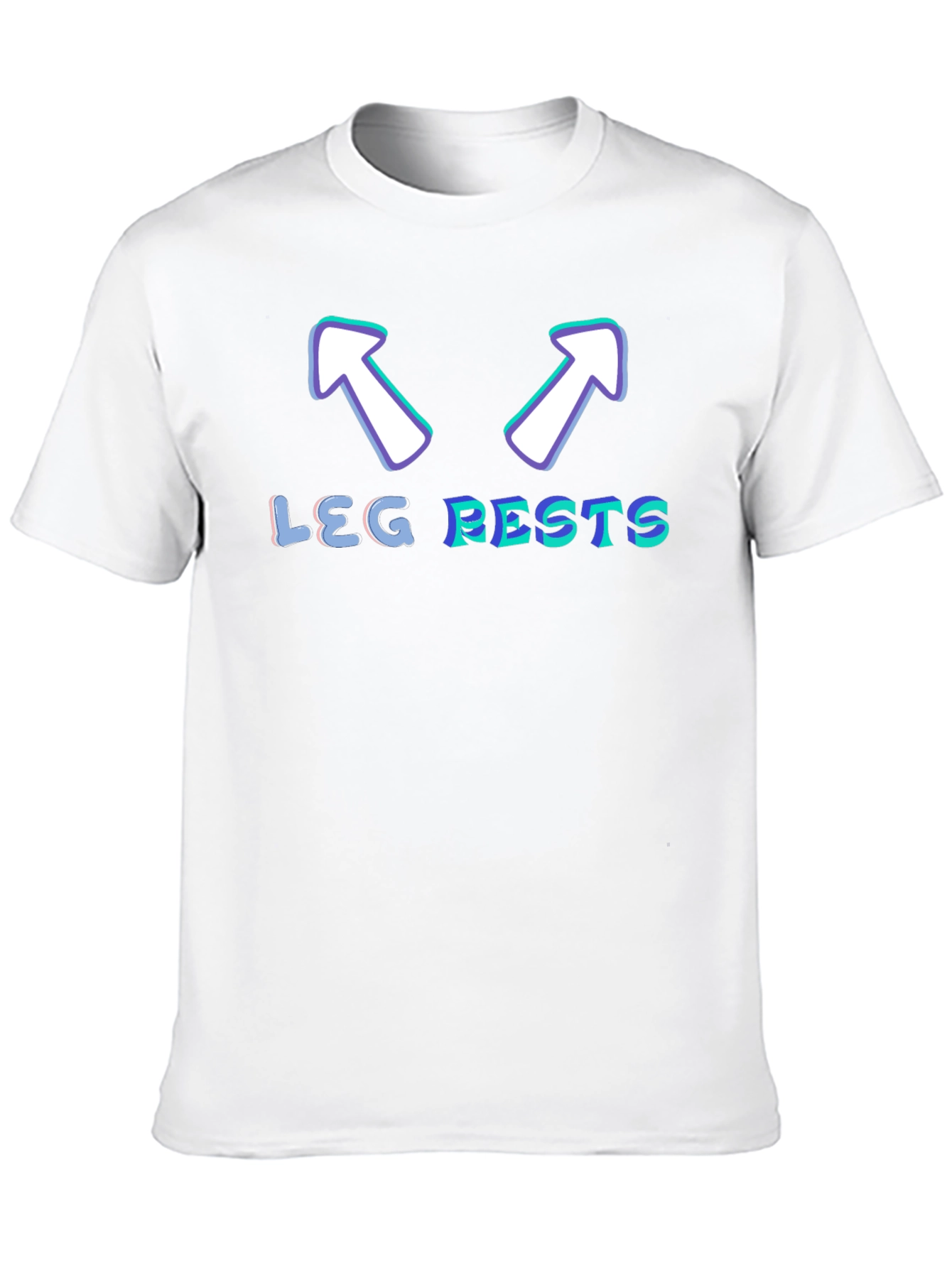Leg Rests Graphic Tee - Funny Arrow Design