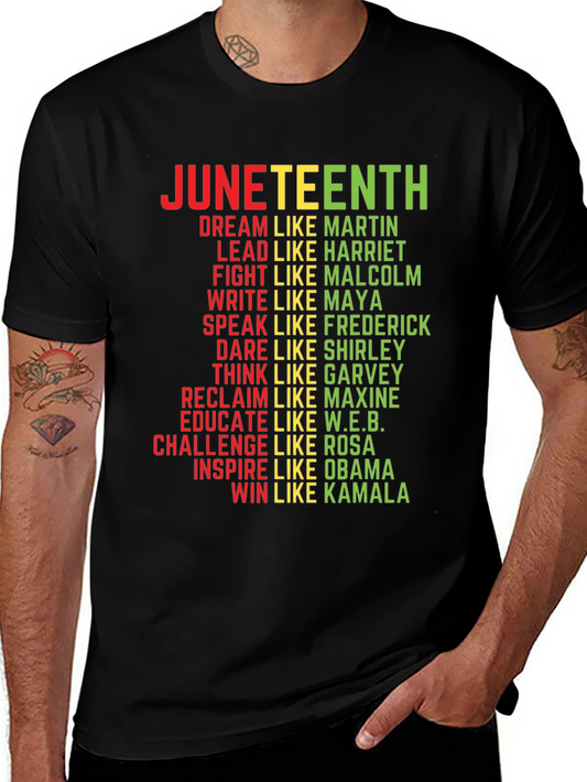Juneteenth T-Shirt: Dream Like Martin Lead Like Harriet