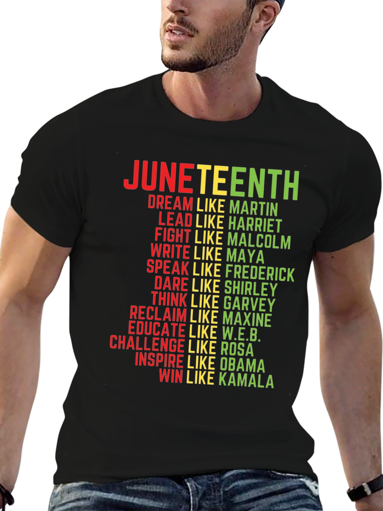 Juneteenth T-Shirt: Dream Like Martin Lead Like Harriet