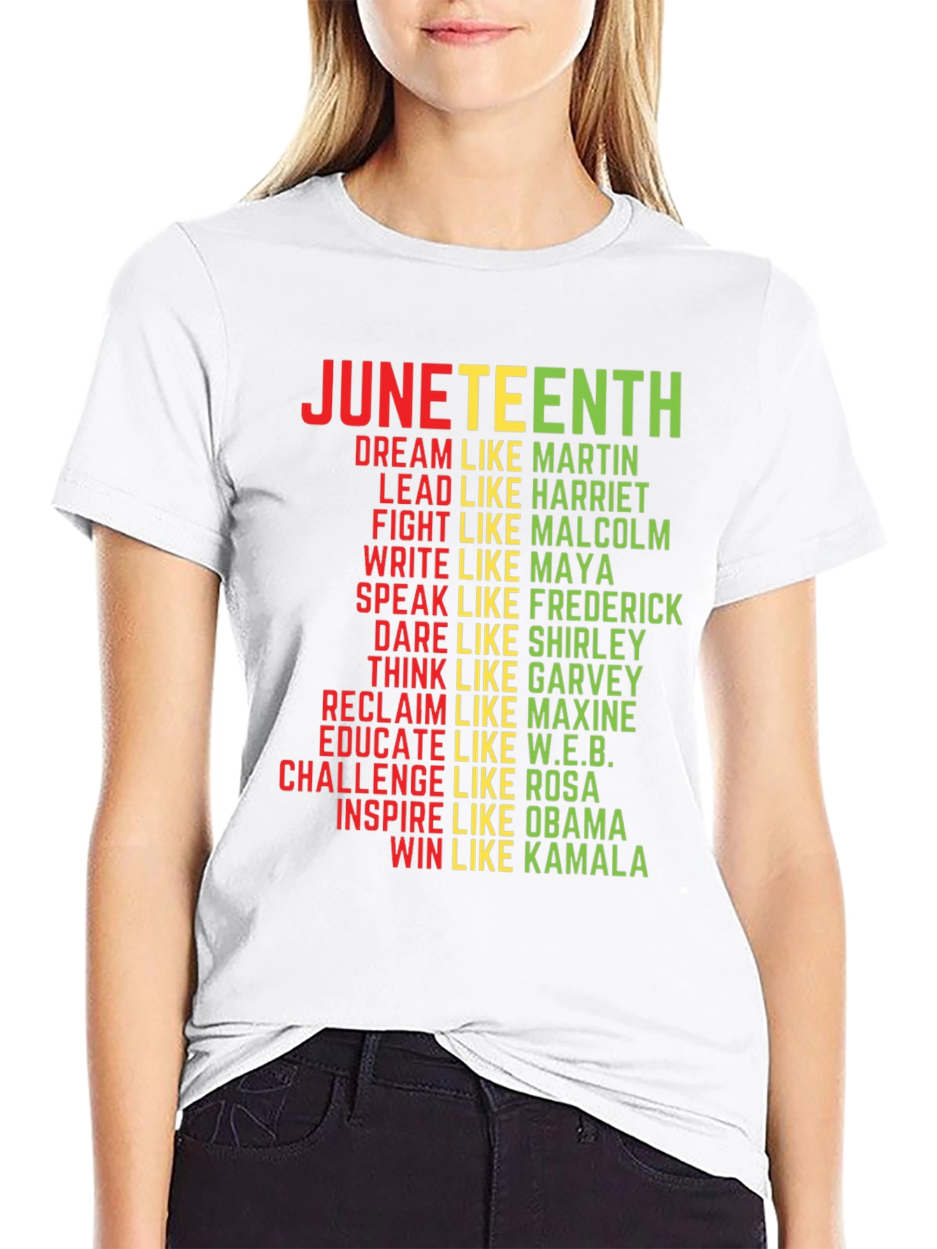 Juneteenth T-Shirt: Dream Like Martin Lead Like Harriet
