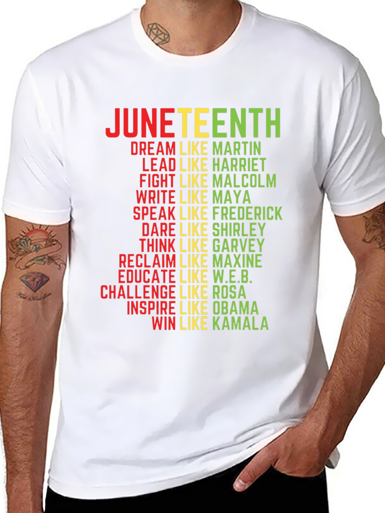 Juneteenth T-Shirt: Dream Like Martin Lead Like Harriet
