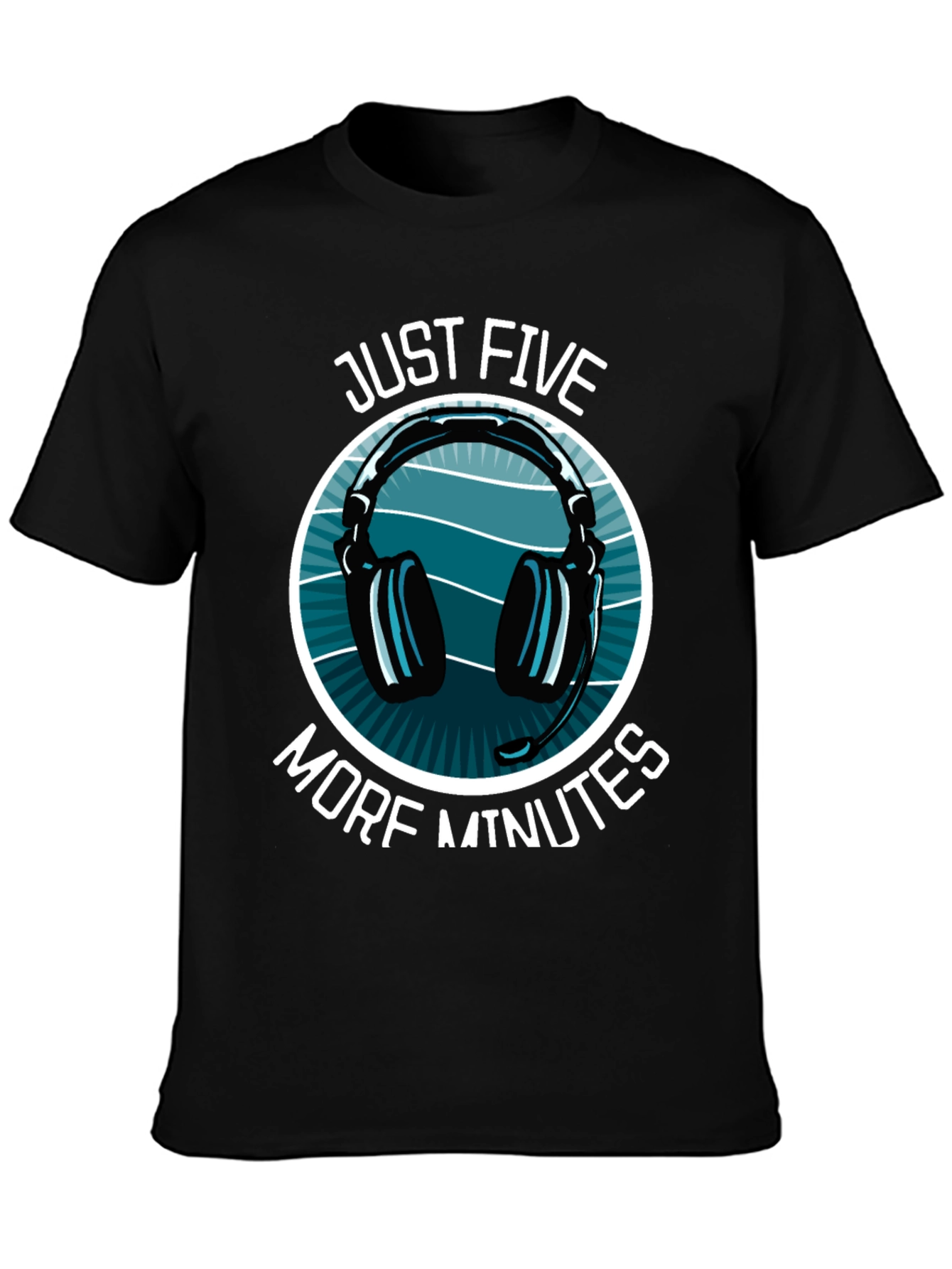 Just Five More Minutes Gamer T-Shirt - Black