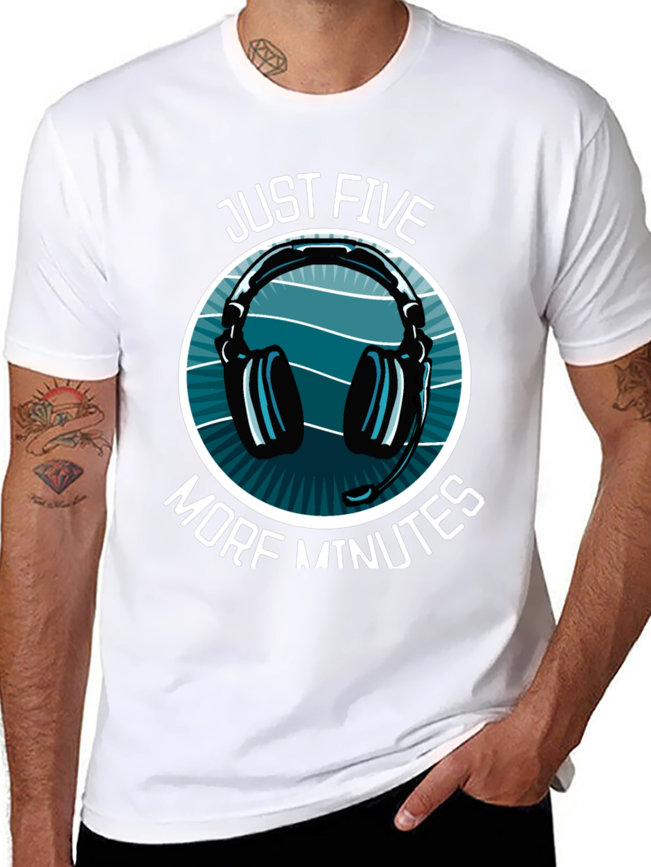 Just Five More Minutes Gamer T-Shirt - Black