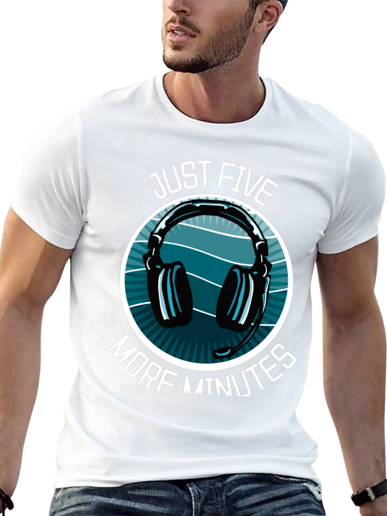 Just Five More Minutes Gamer T-Shirt - Black