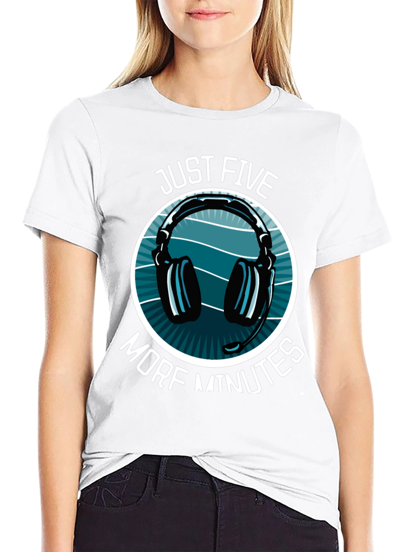 Just Five More Minutes Gamer T-Shirt - Black