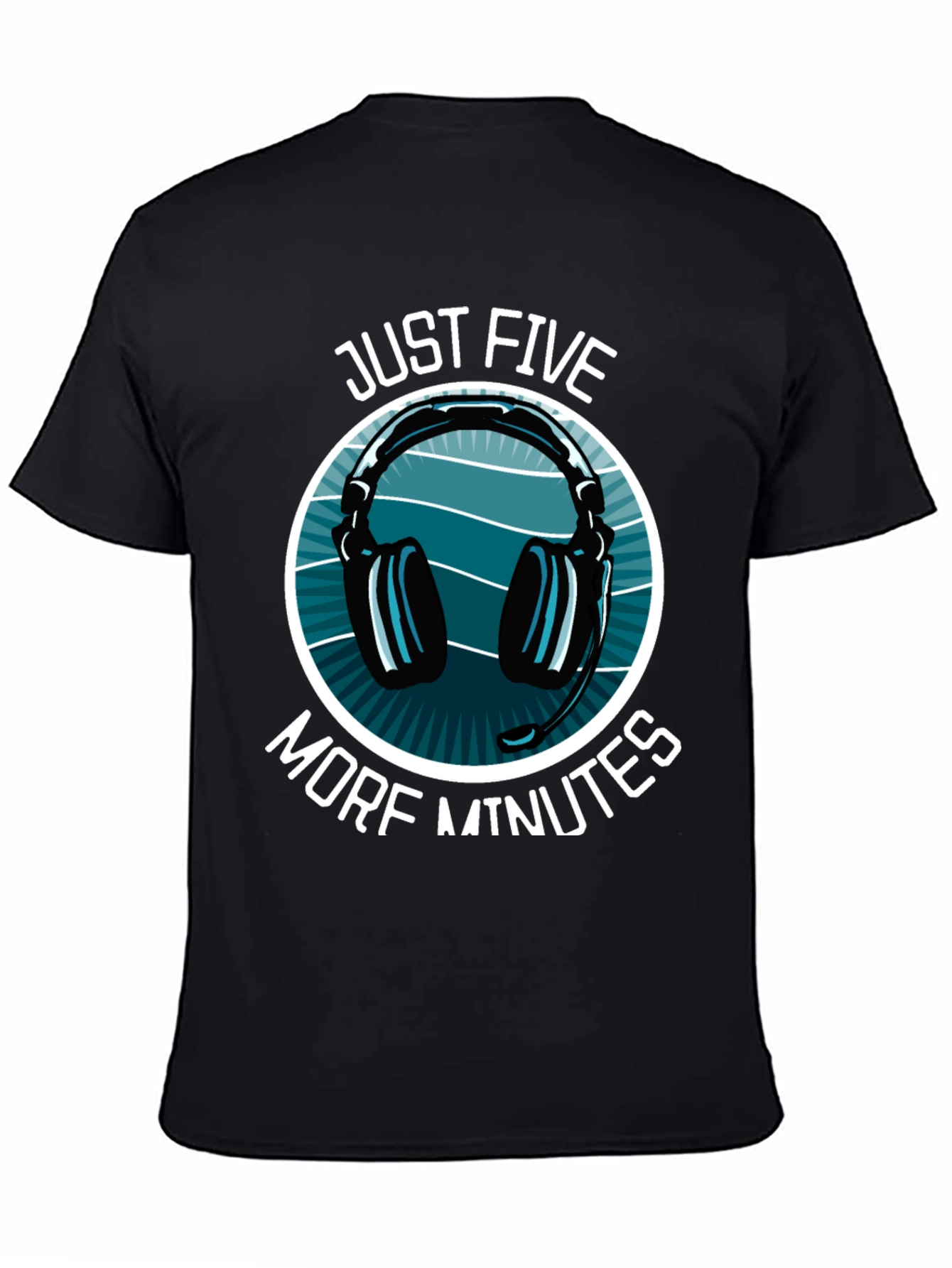 Just Five More Minutes Gamer T-Shirt - Black