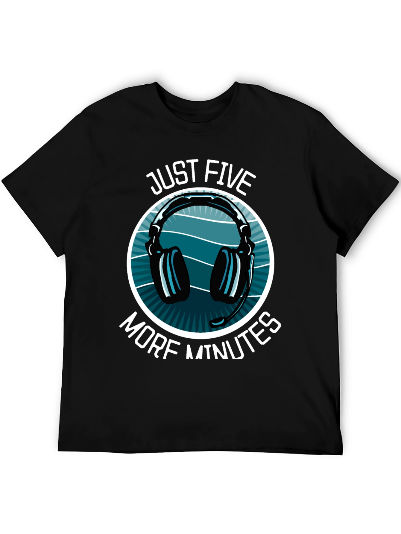 Just Five More Minutes Gamer T-Shirt - Black