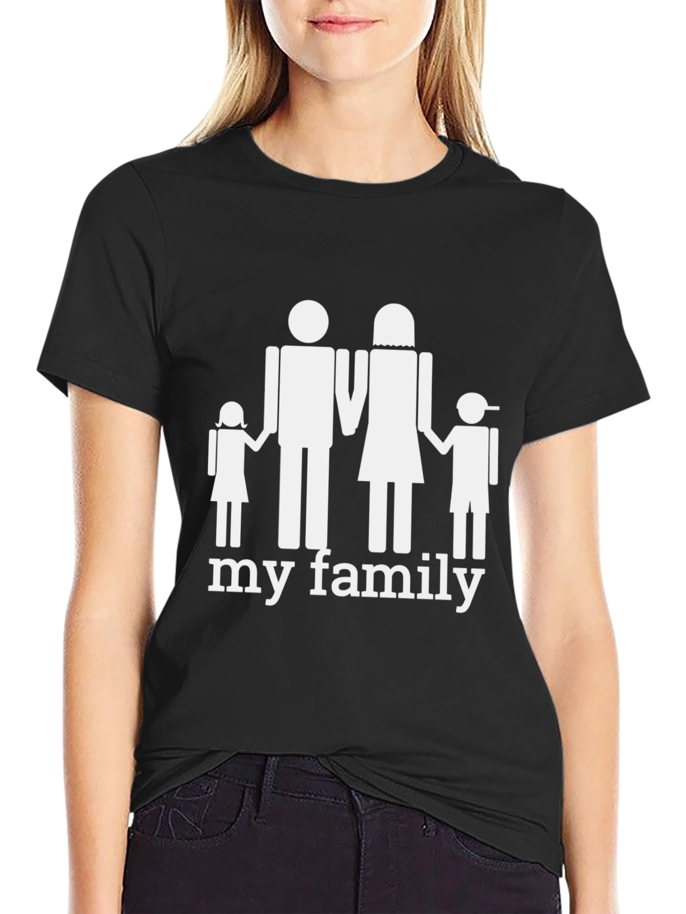 My Family Graphic T-Shirt - Unisex Black Tee