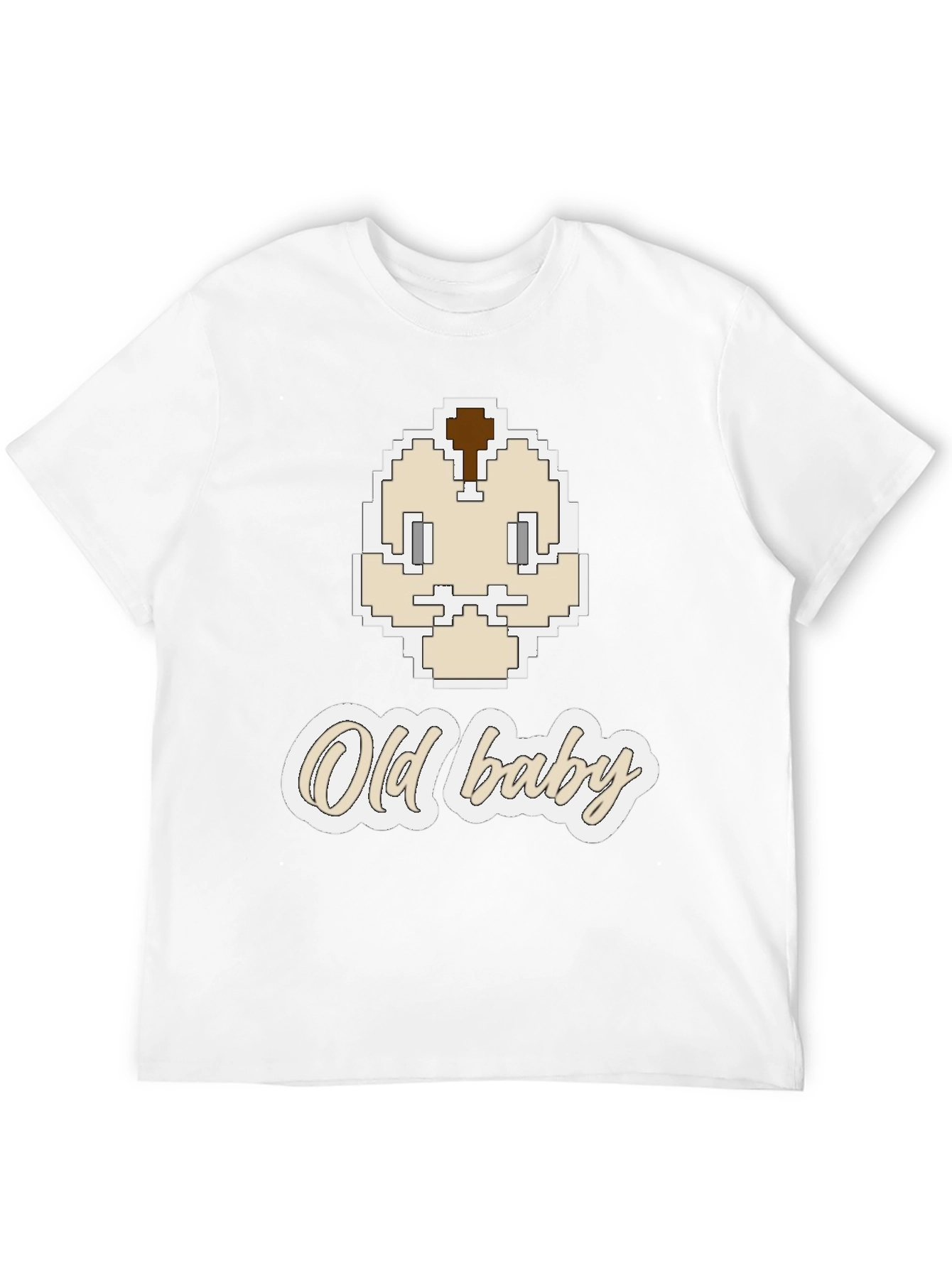 Old Baby Pixel Art Graphic Tee