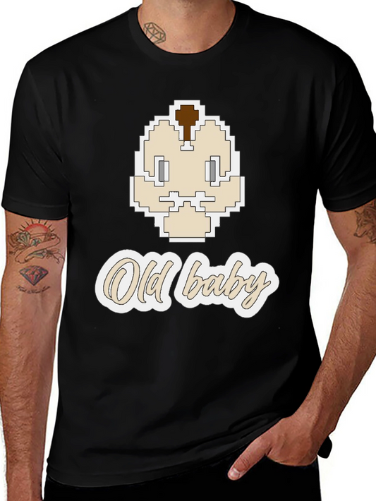 Old Baby Pixel Art Graphic Tee