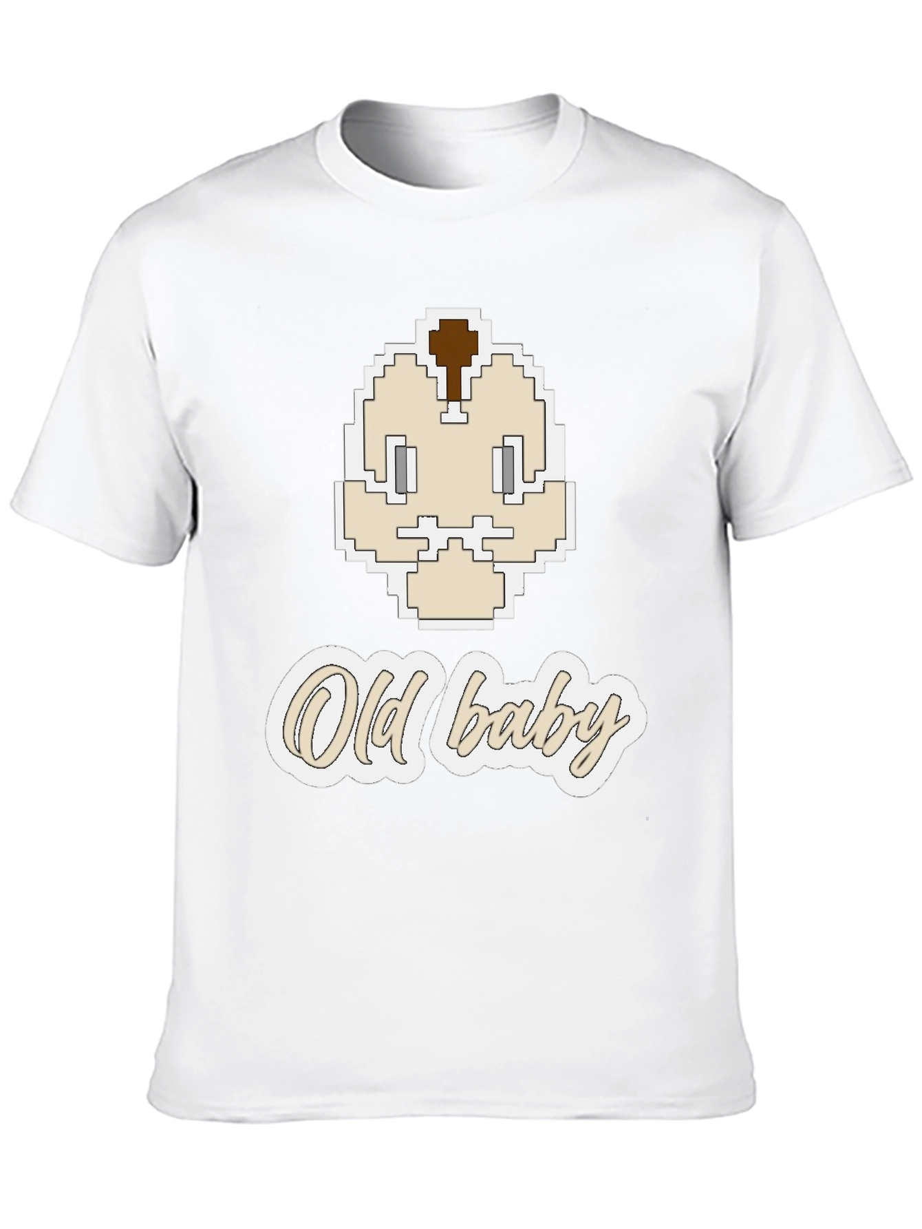 Old Baby Pixel Art Graphic Tee