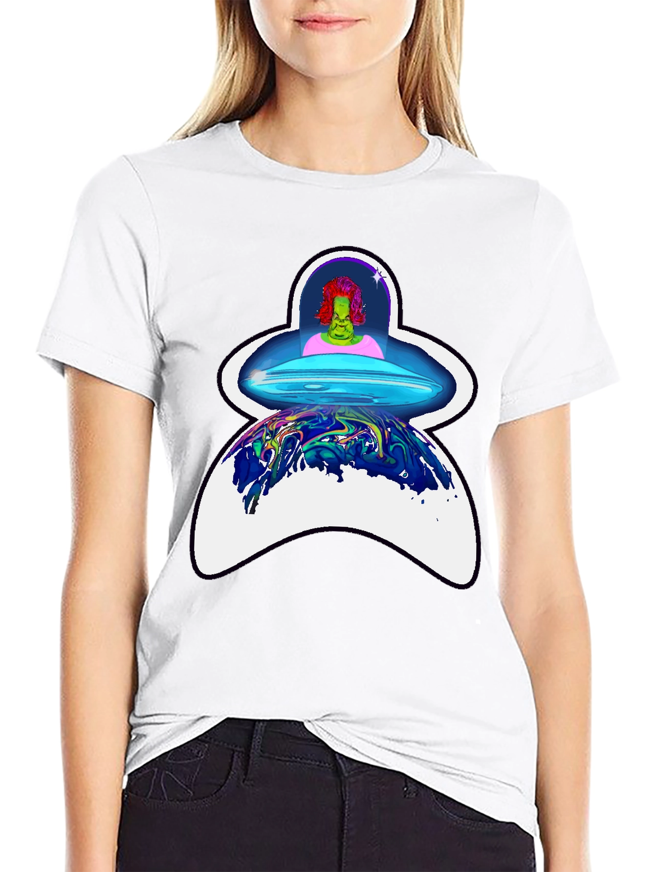 UFO Grinch T-Shirt: Cosmic Christmas Apparel