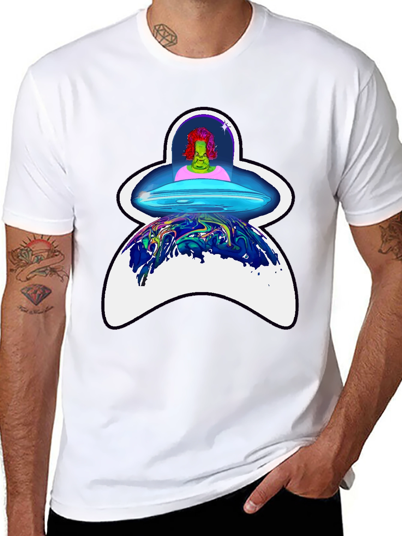 UFO Grinch T-Shirt: Cosmic Christmas Apparel