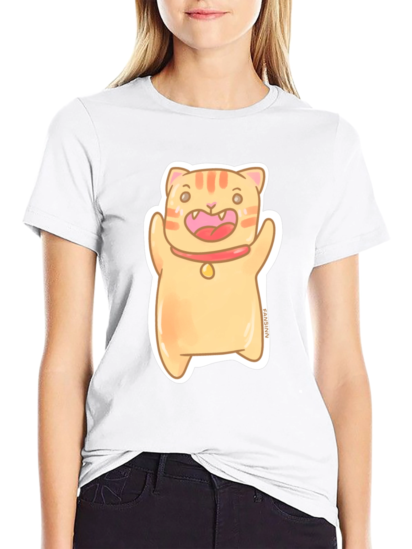 Cute Cat Cartoon Graphic Tee