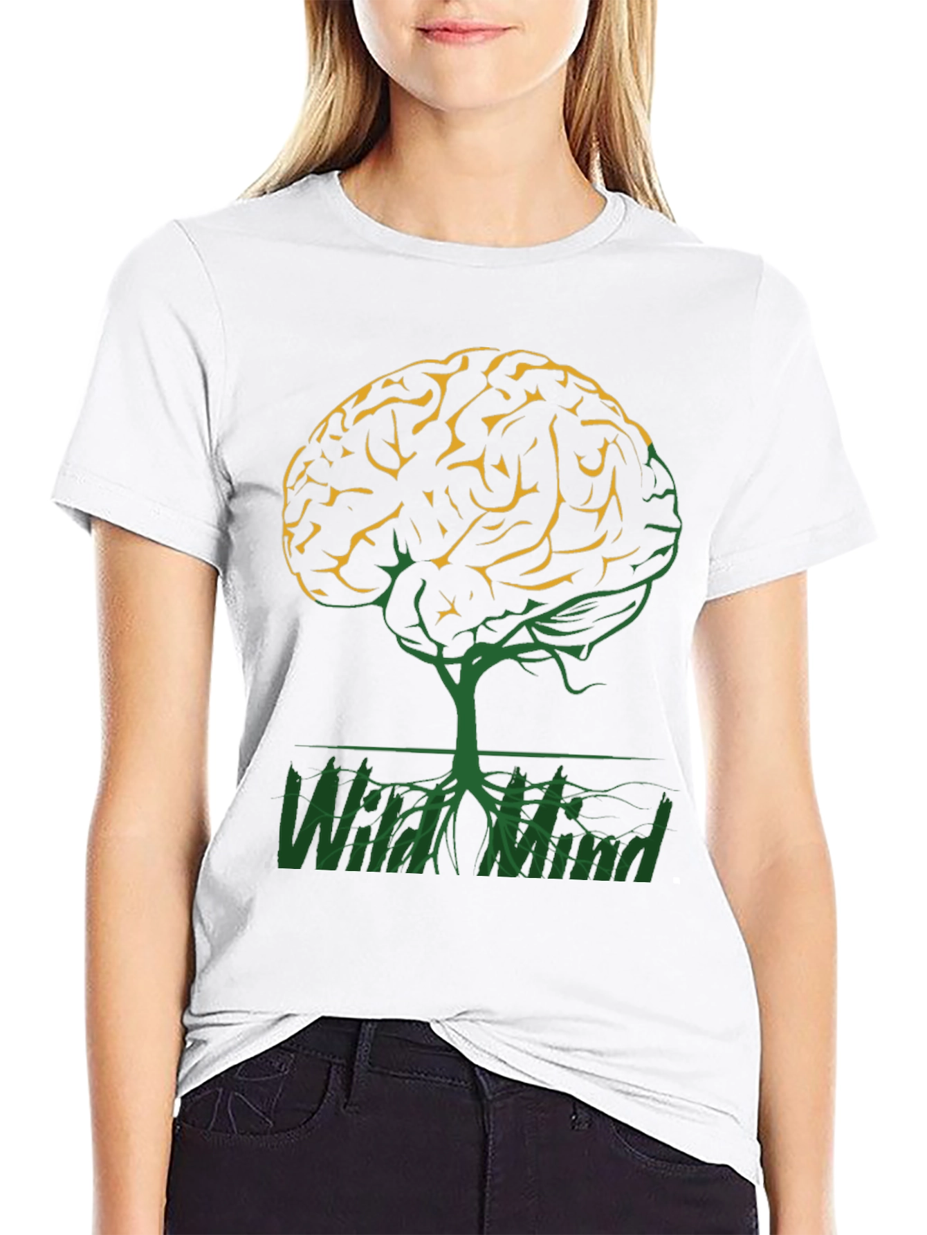 Wild Mind Brain Tree Graphic T-Shirt