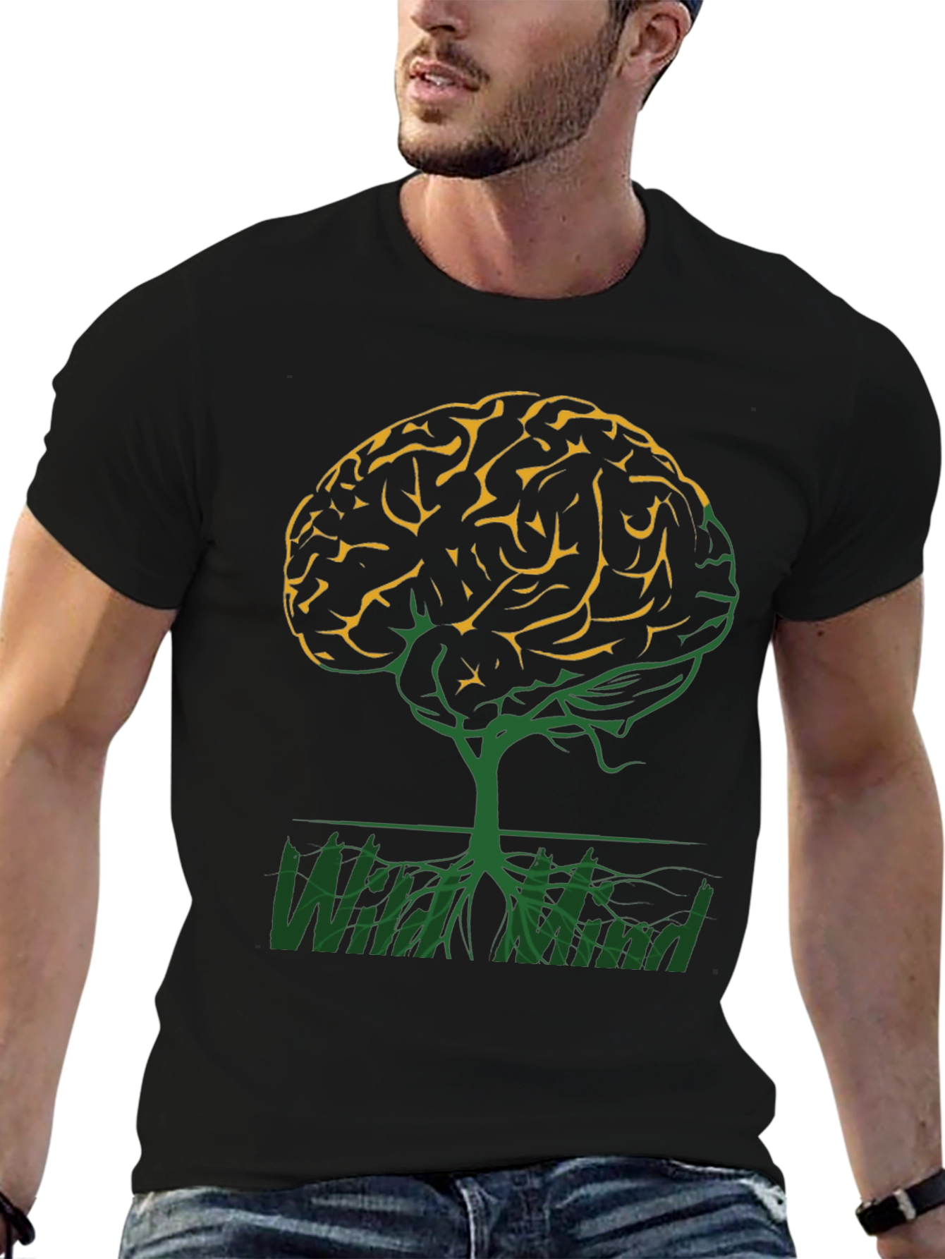 Wild Mind Brain Tree Graphic T-Shirt