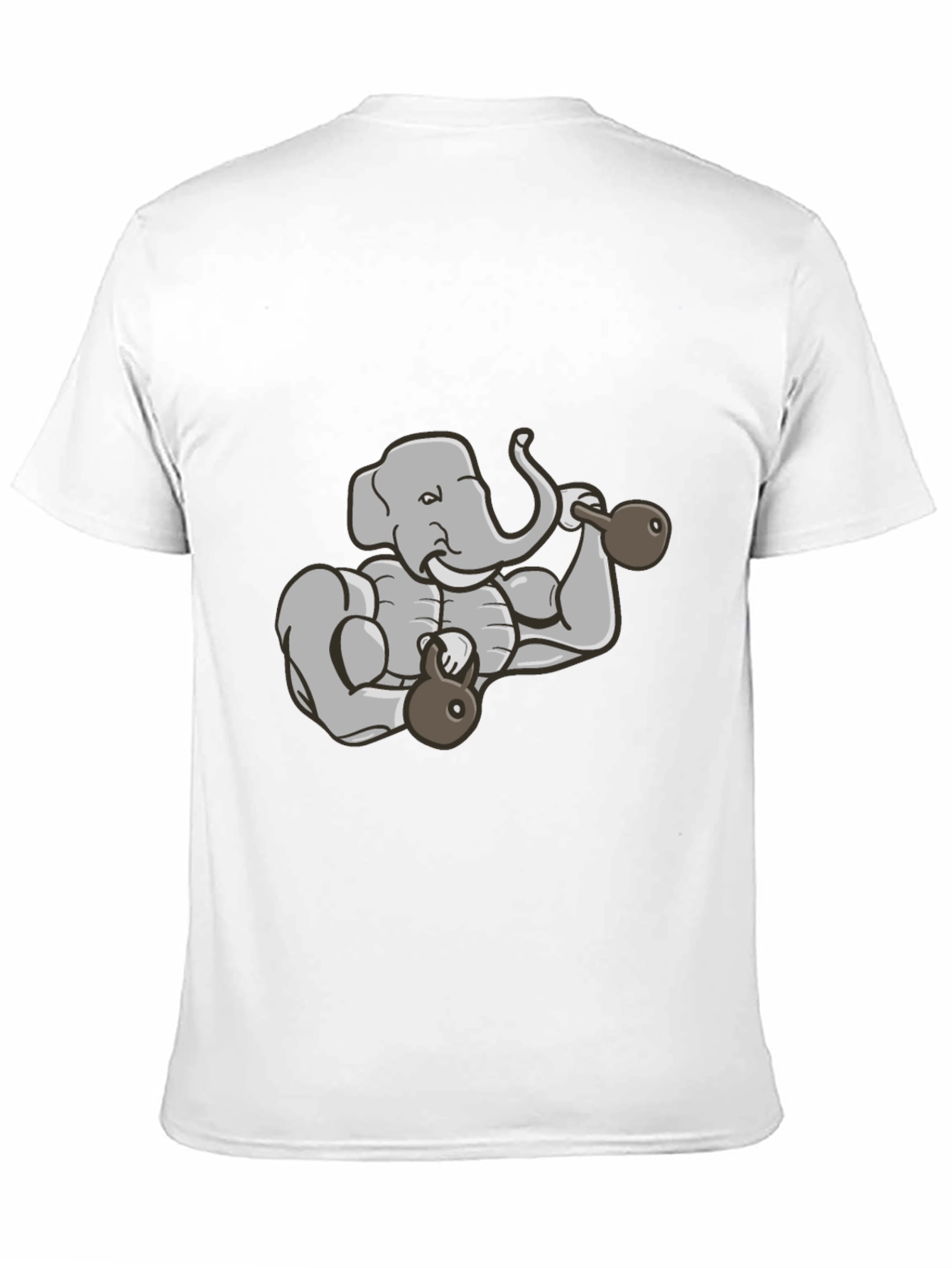 Weightlifting Elephant Graphic Tee - Black