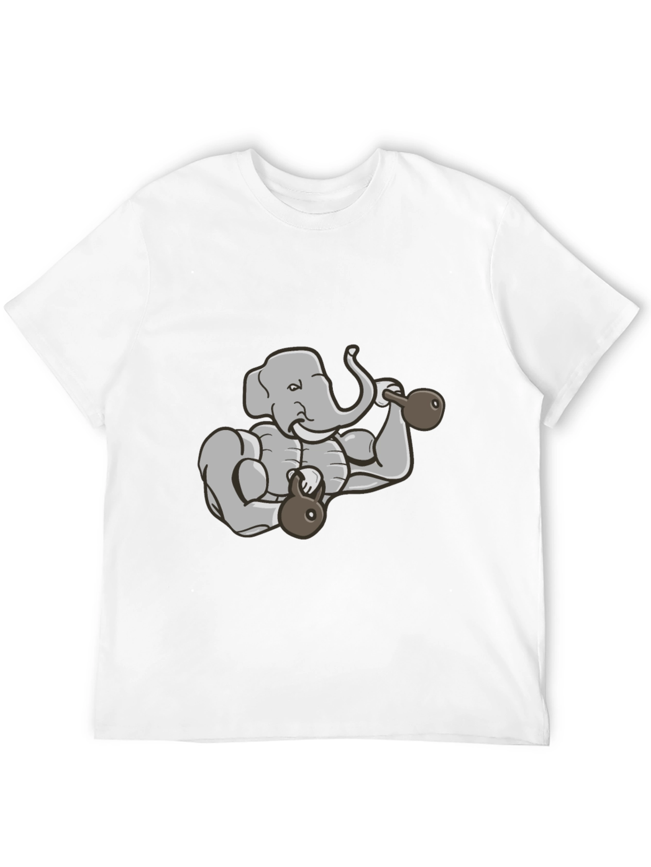 Weightlifting Elephant Graphic Tee - Black