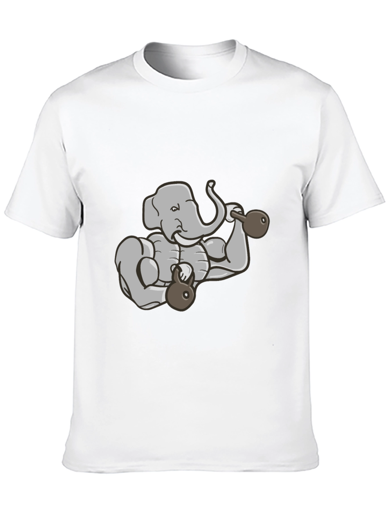 Weightlifting Elephant Graphic Tee - Black