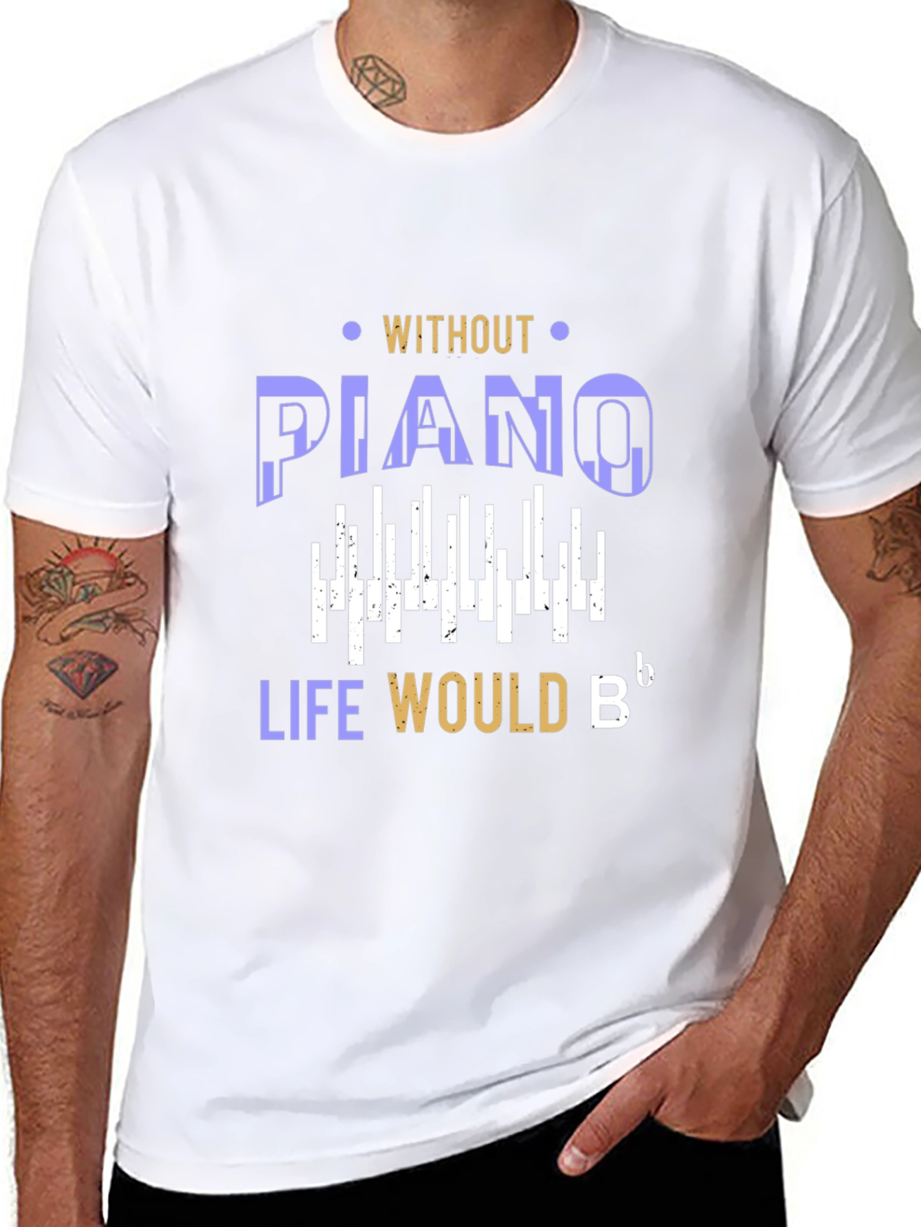 Piano Lover T-Shirt: Life Would Be Flat