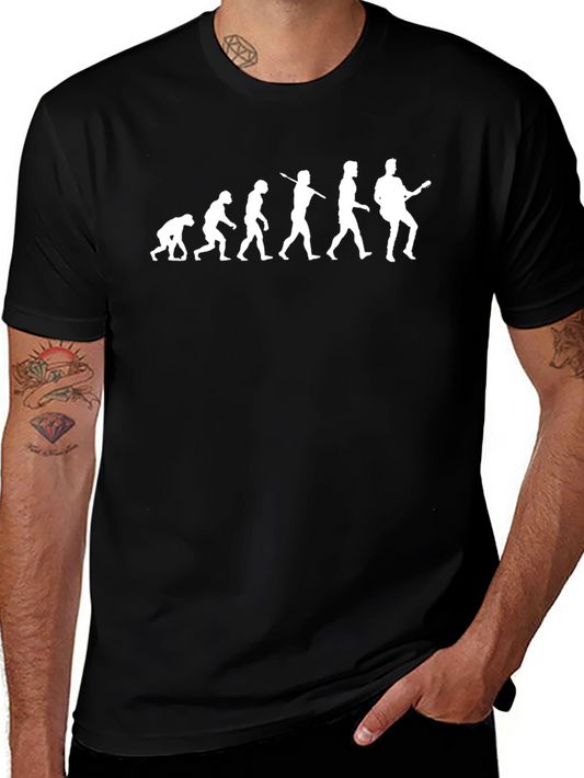 Evolution of Guitarist T-Shirt - Black Cotton Tee