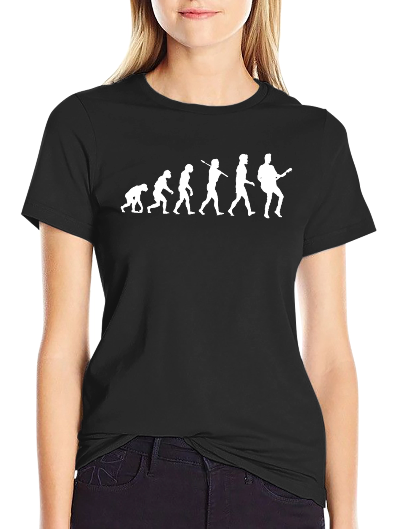 Evolution of Guitarist T-Shirt - Black Cotton Tee
