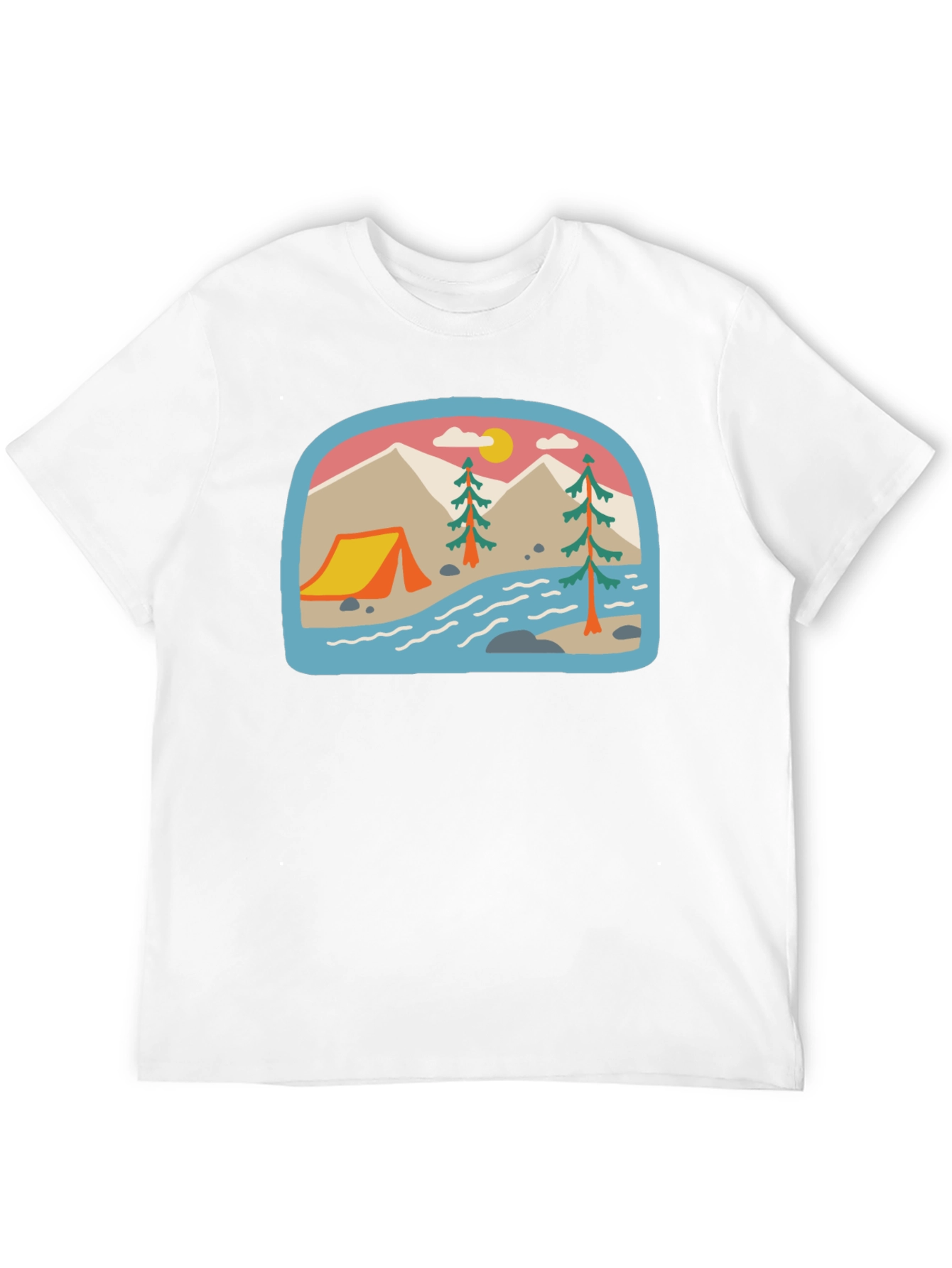 Camping Adventure Graphic Tee - Black