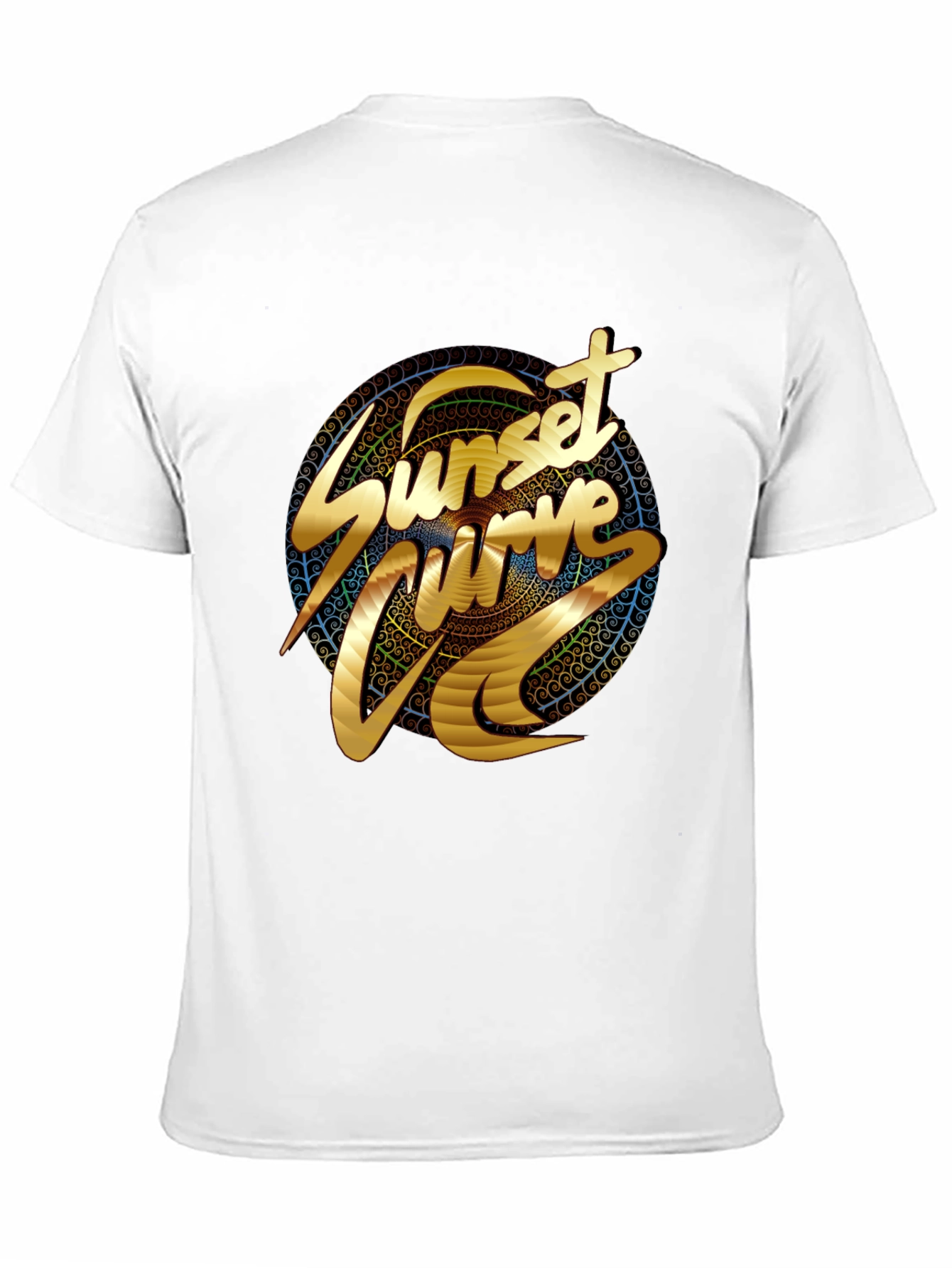 Sunset Curve Graphic T-Shirt - Black