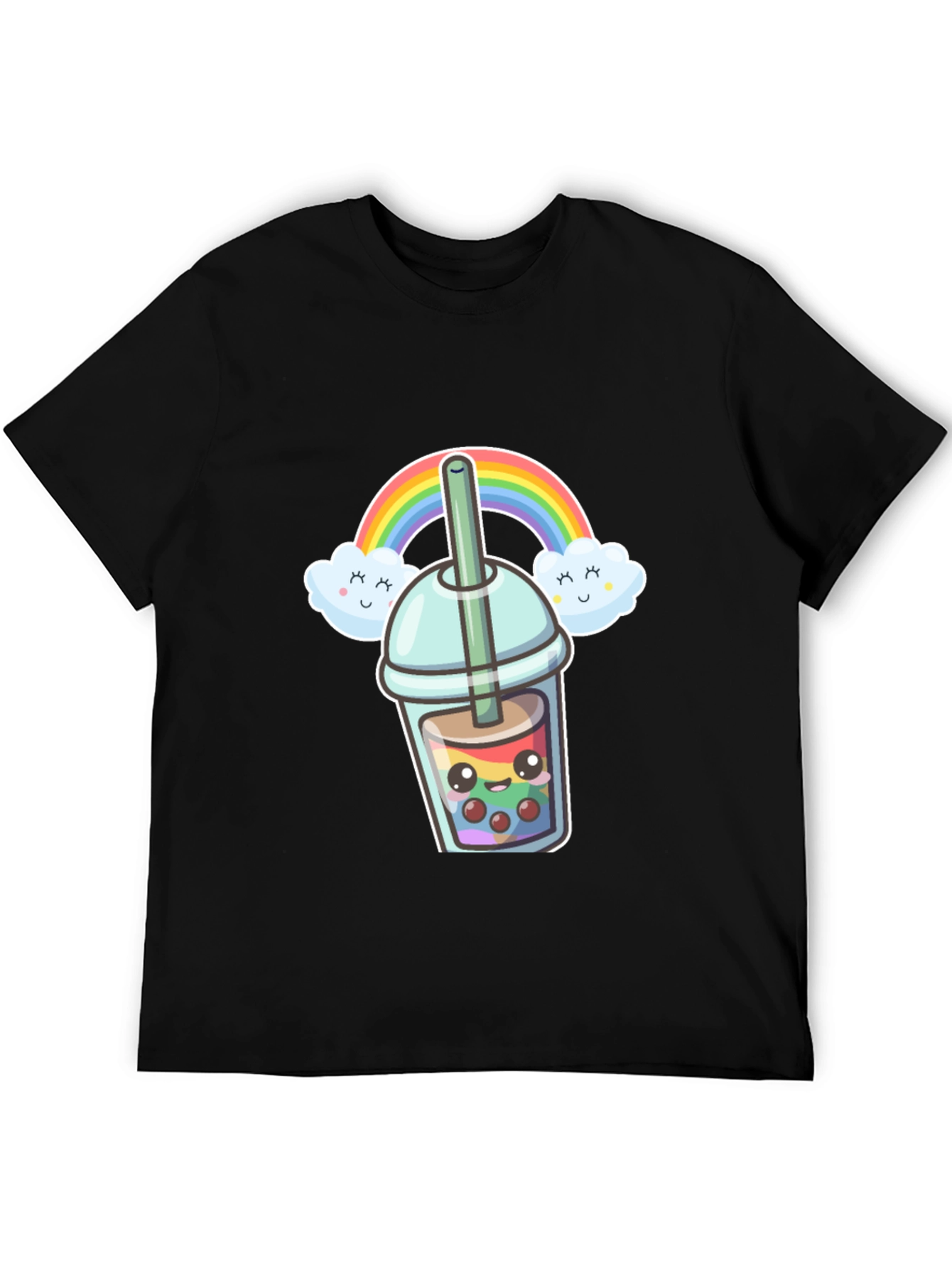 Rainbow Boba Kawaii Graphic Tee