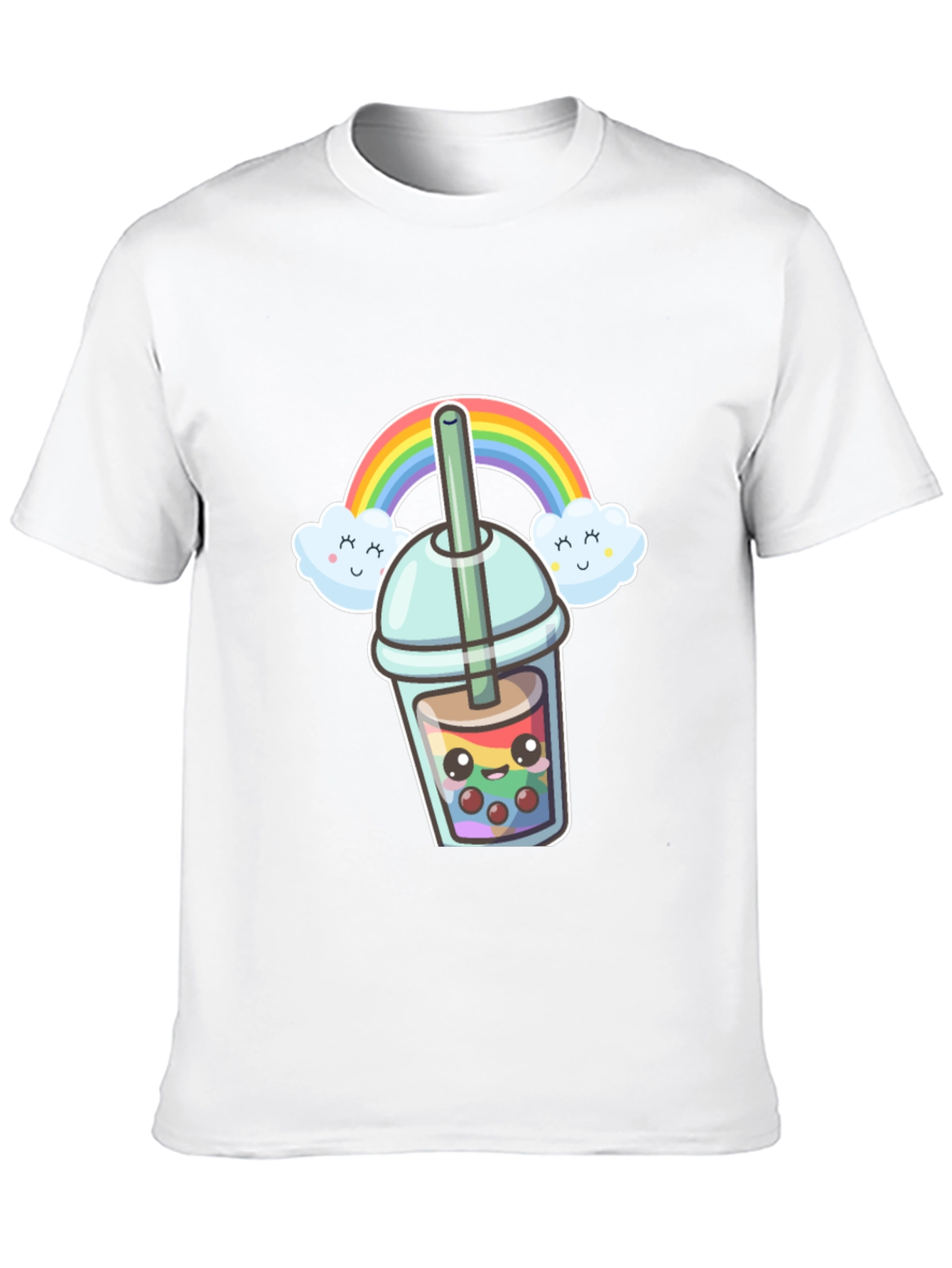 Rainbow Boba Kawaii Graphic Tee