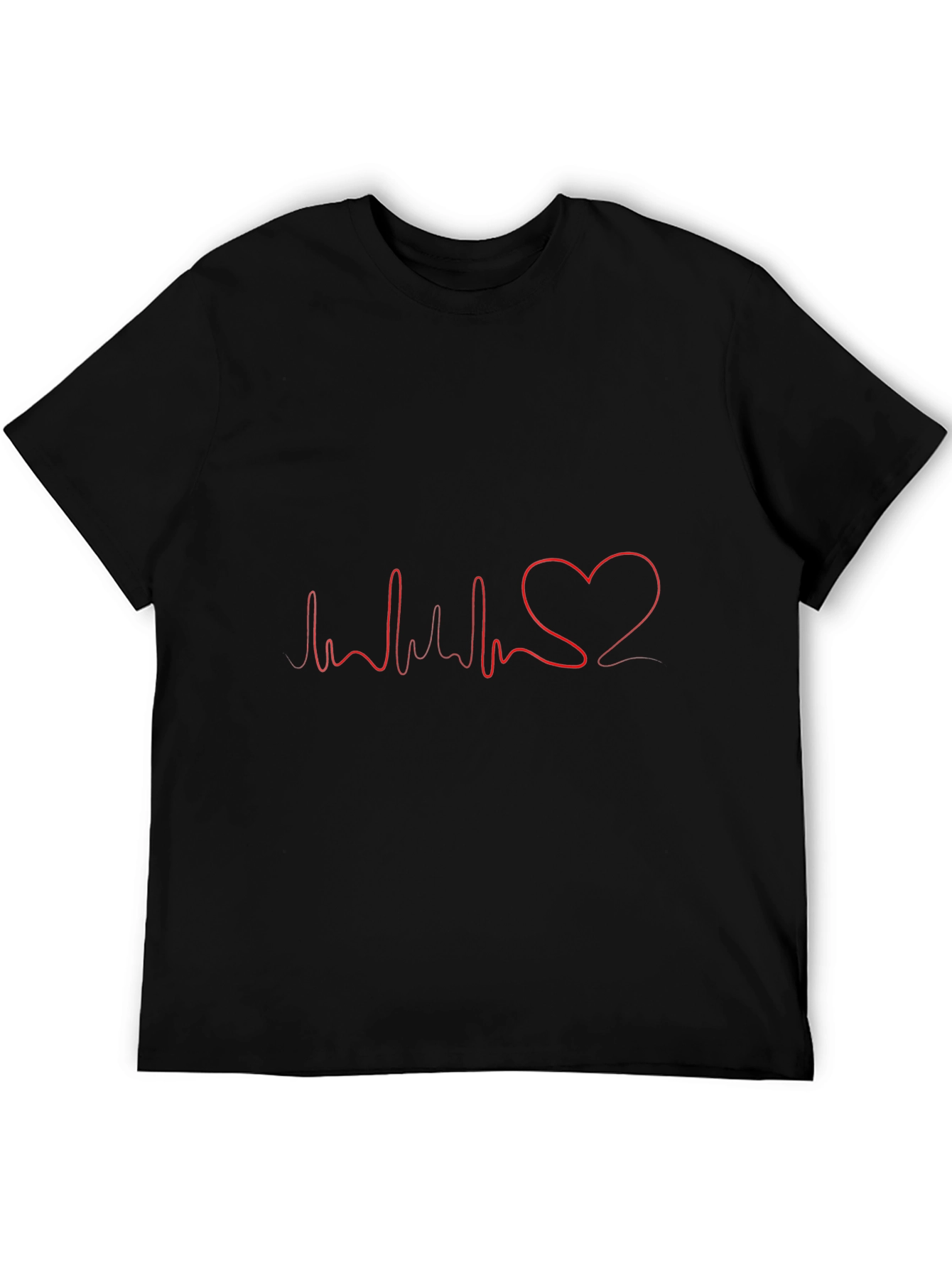 Heartbeat Heart Love T-Shirt - Mens