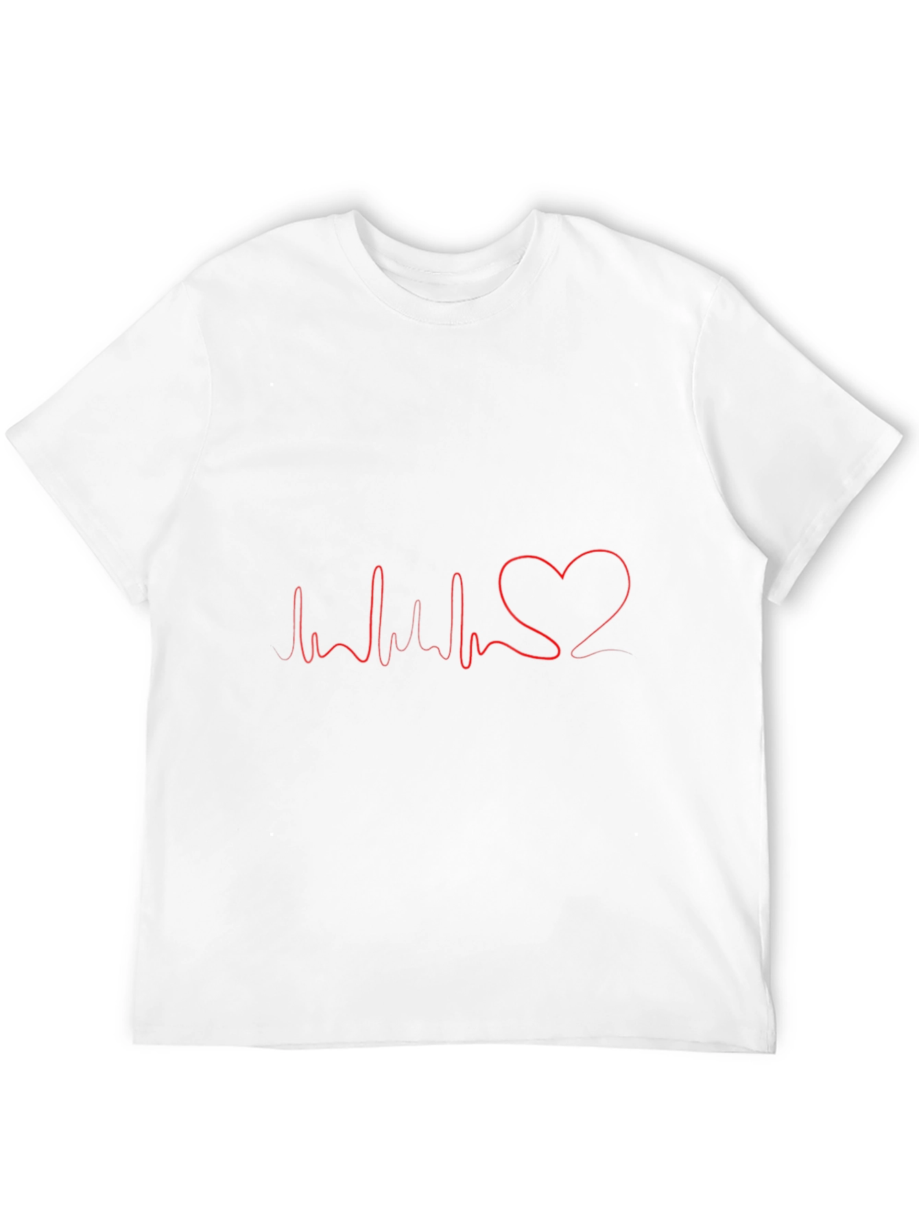 Heartbeat Heart Love T-Shirt - Mens
