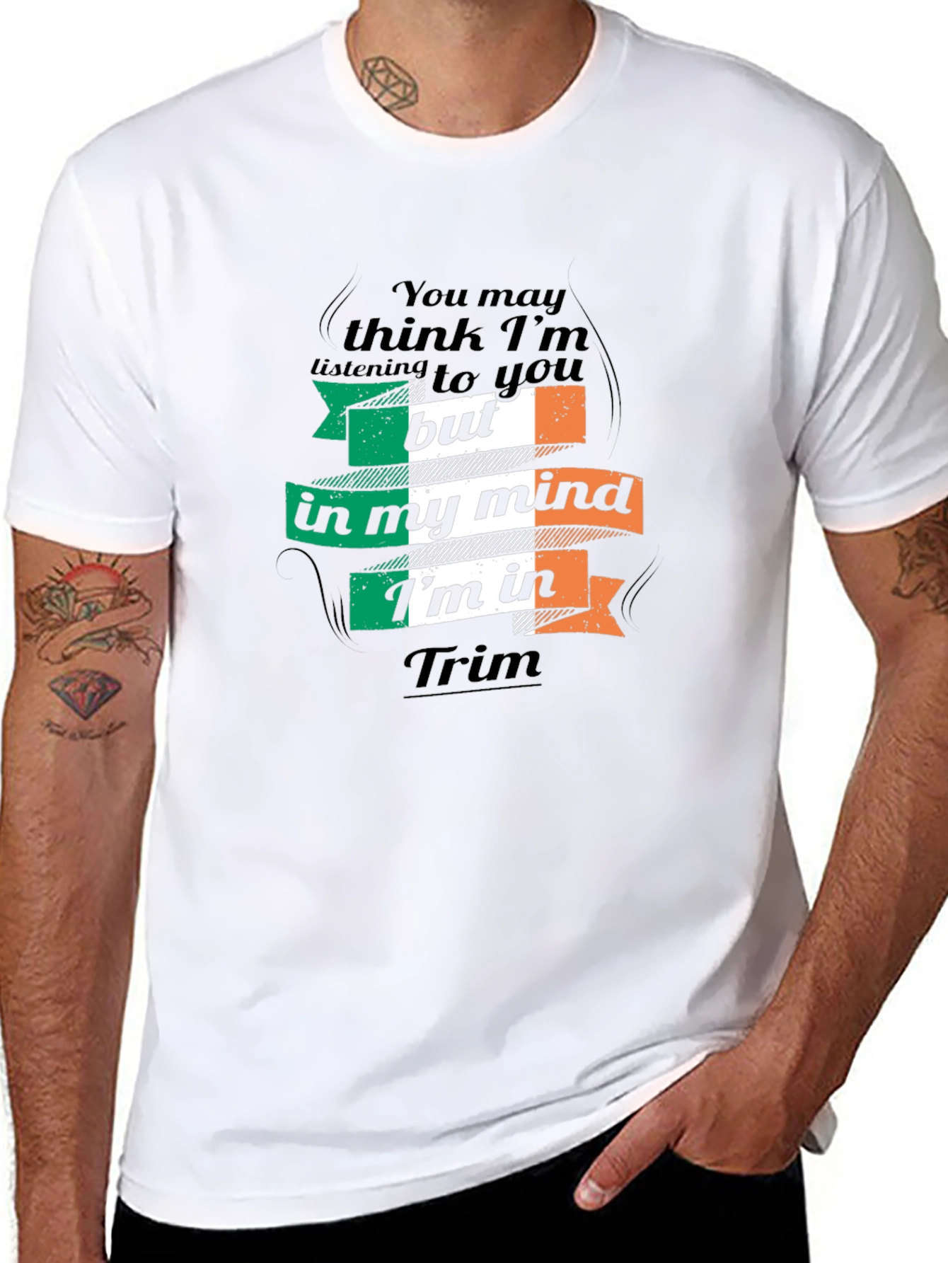 Funny Ireland Irish Flag T-Shirt - Thinking of Trim
