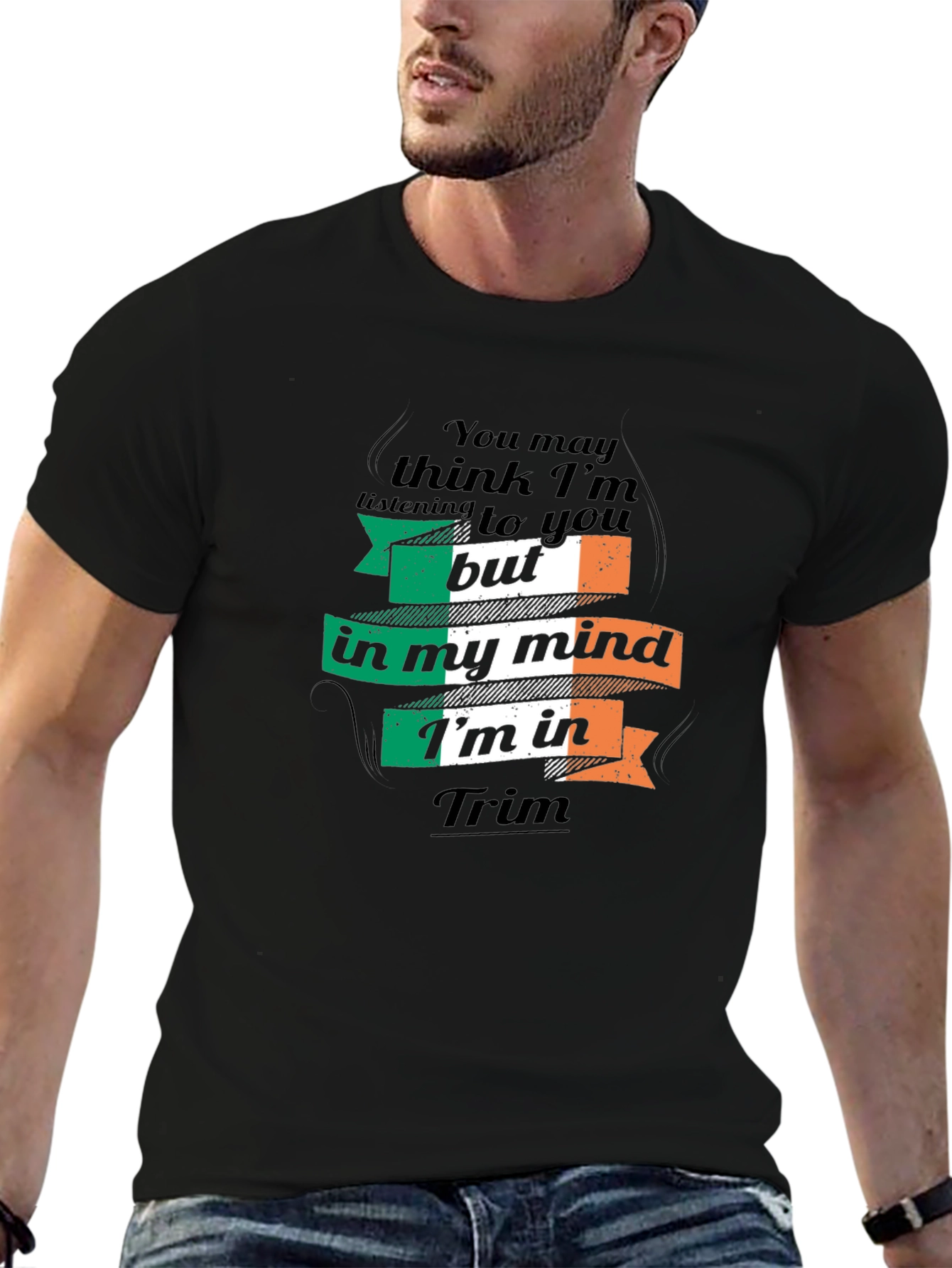 Funny Ireland Irish Flag T-Shirt - Thinking of Trim