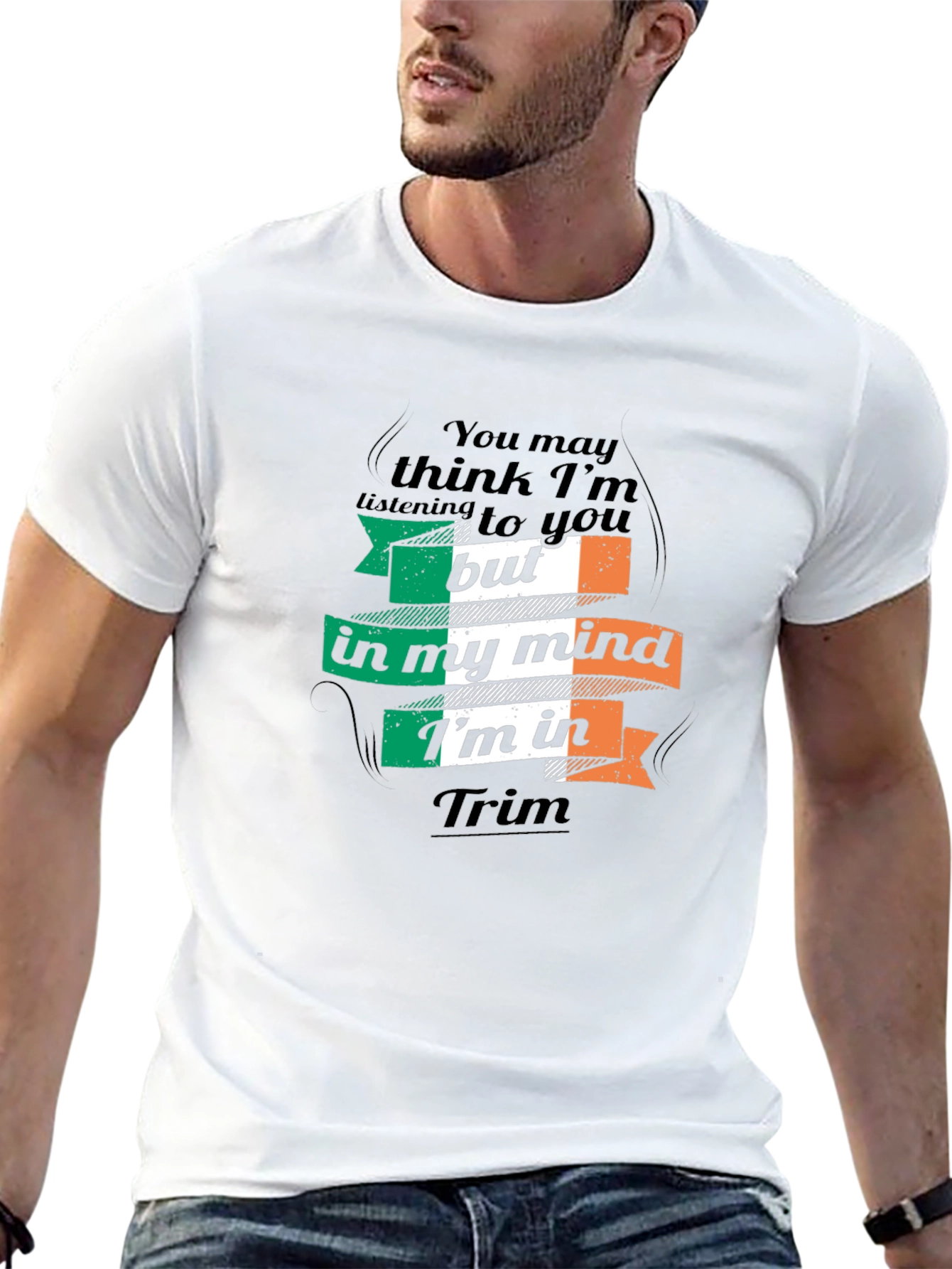 Funny Ireland Irish Flag T-Shirt - Thinking of Trim