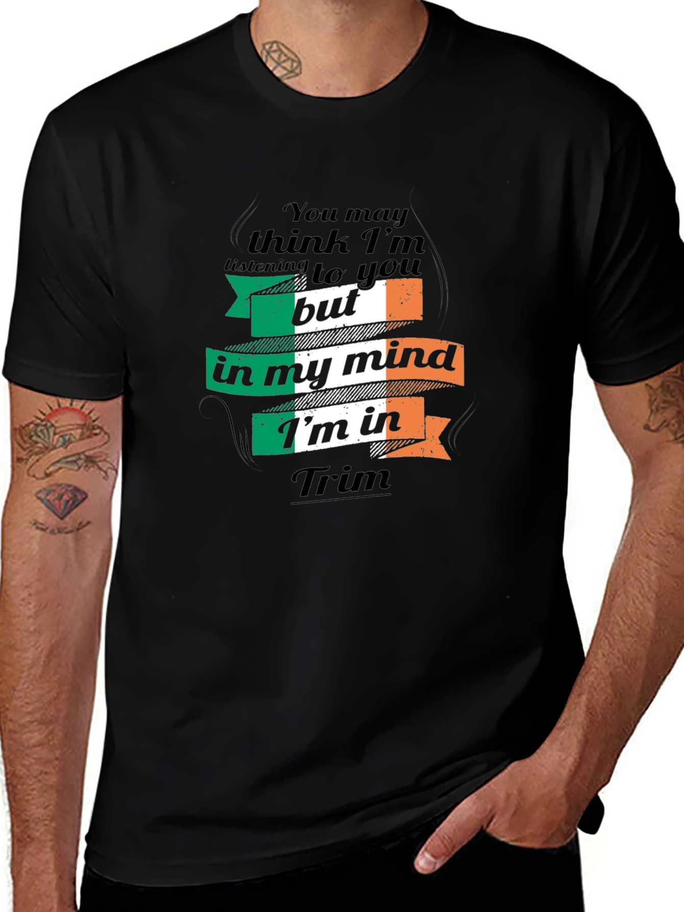 Funny Ireland Irish Flag T-Shirt - Thinking of Trim