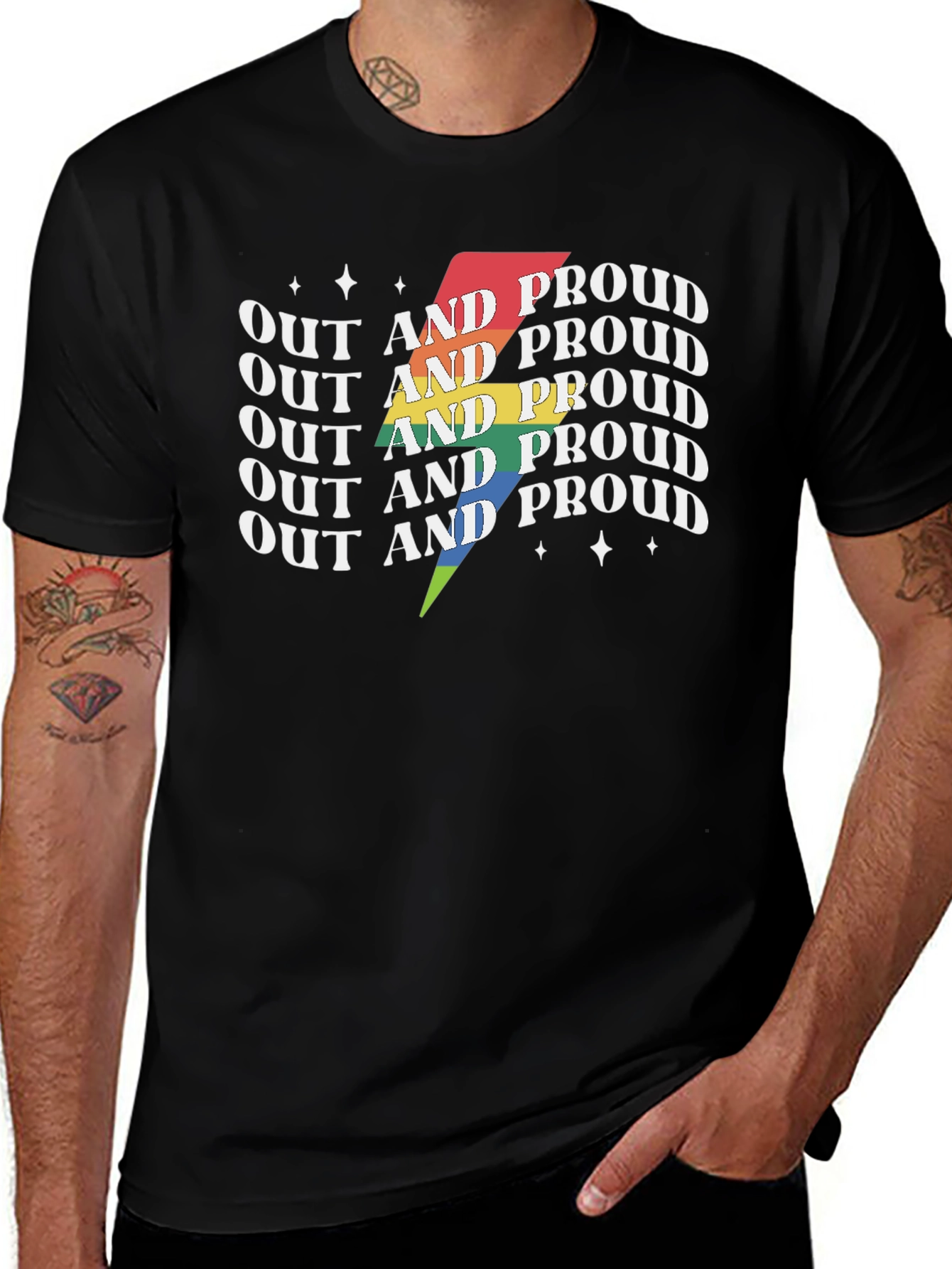 Out and Proud LGBTQ+ T-Shirt